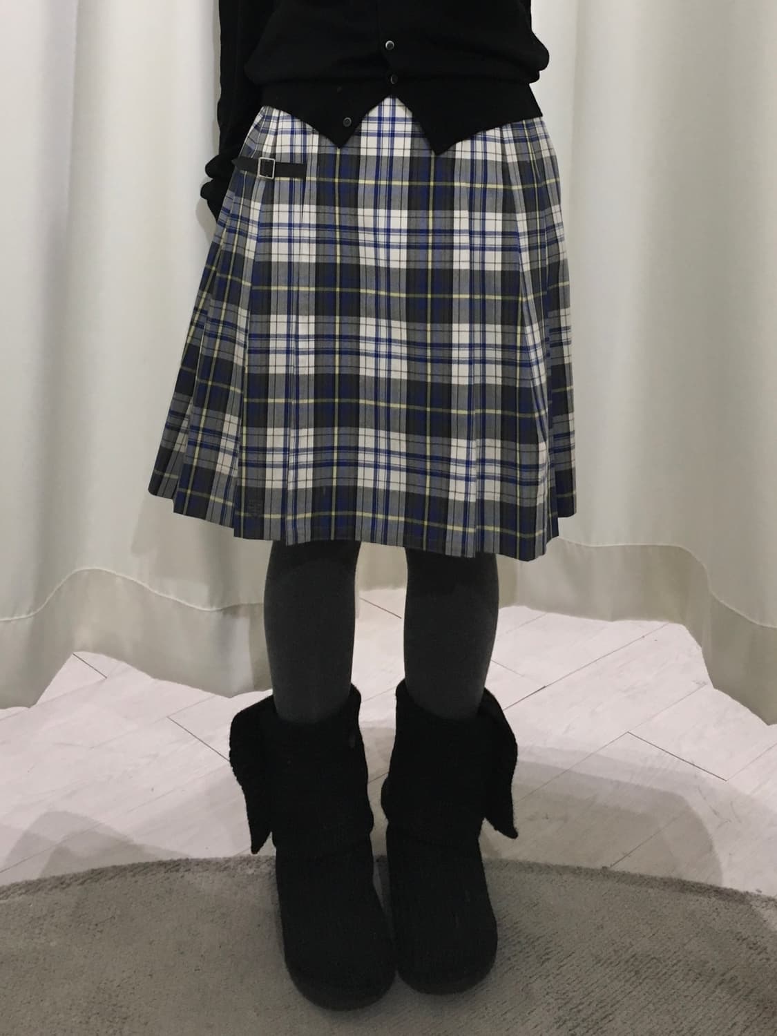 프레피 체크 버클 스커트 상품이미지1