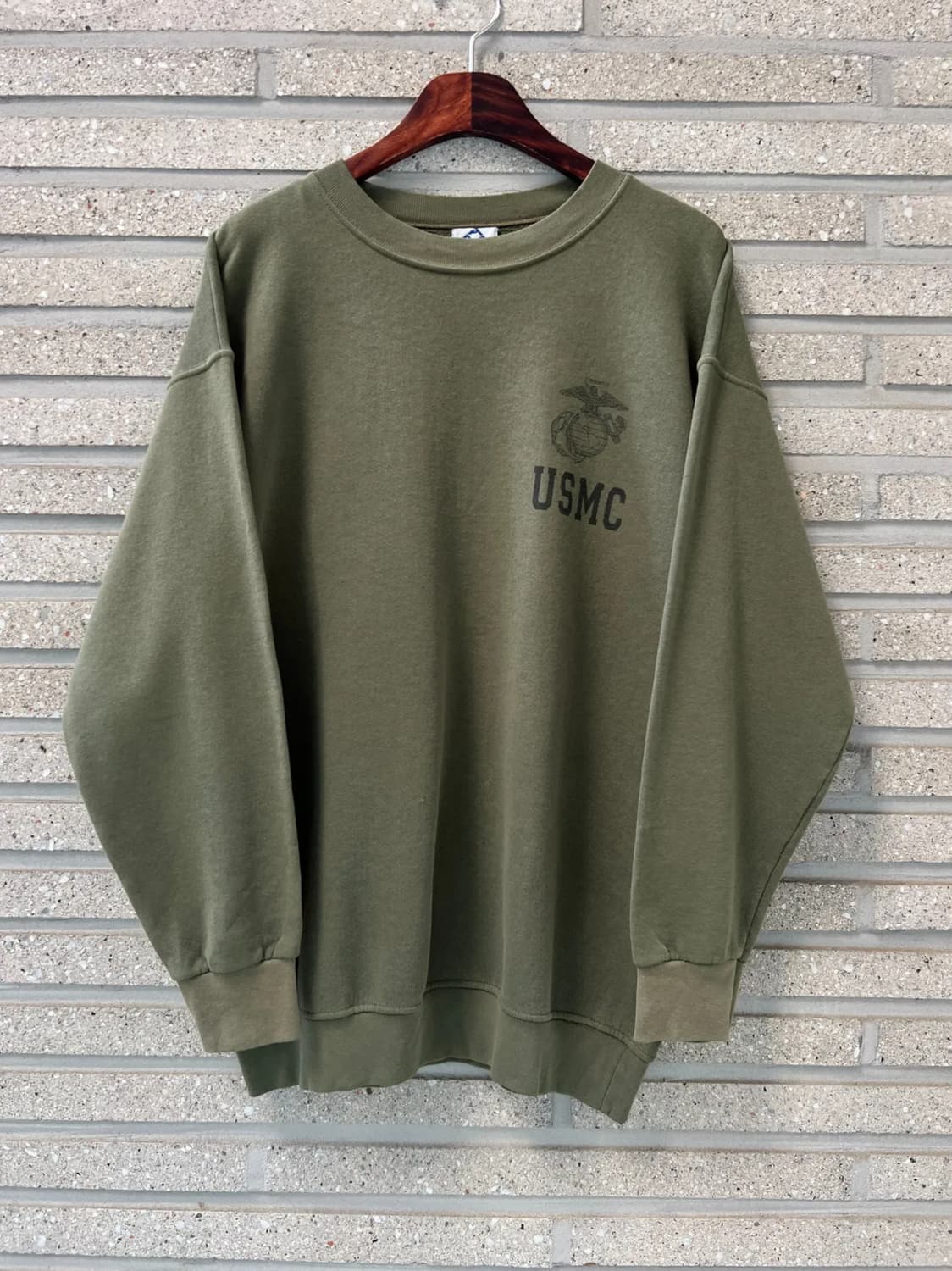 [M]USMC 오리지널 미 해병대 카키 스웻셔츠 상품이미지1