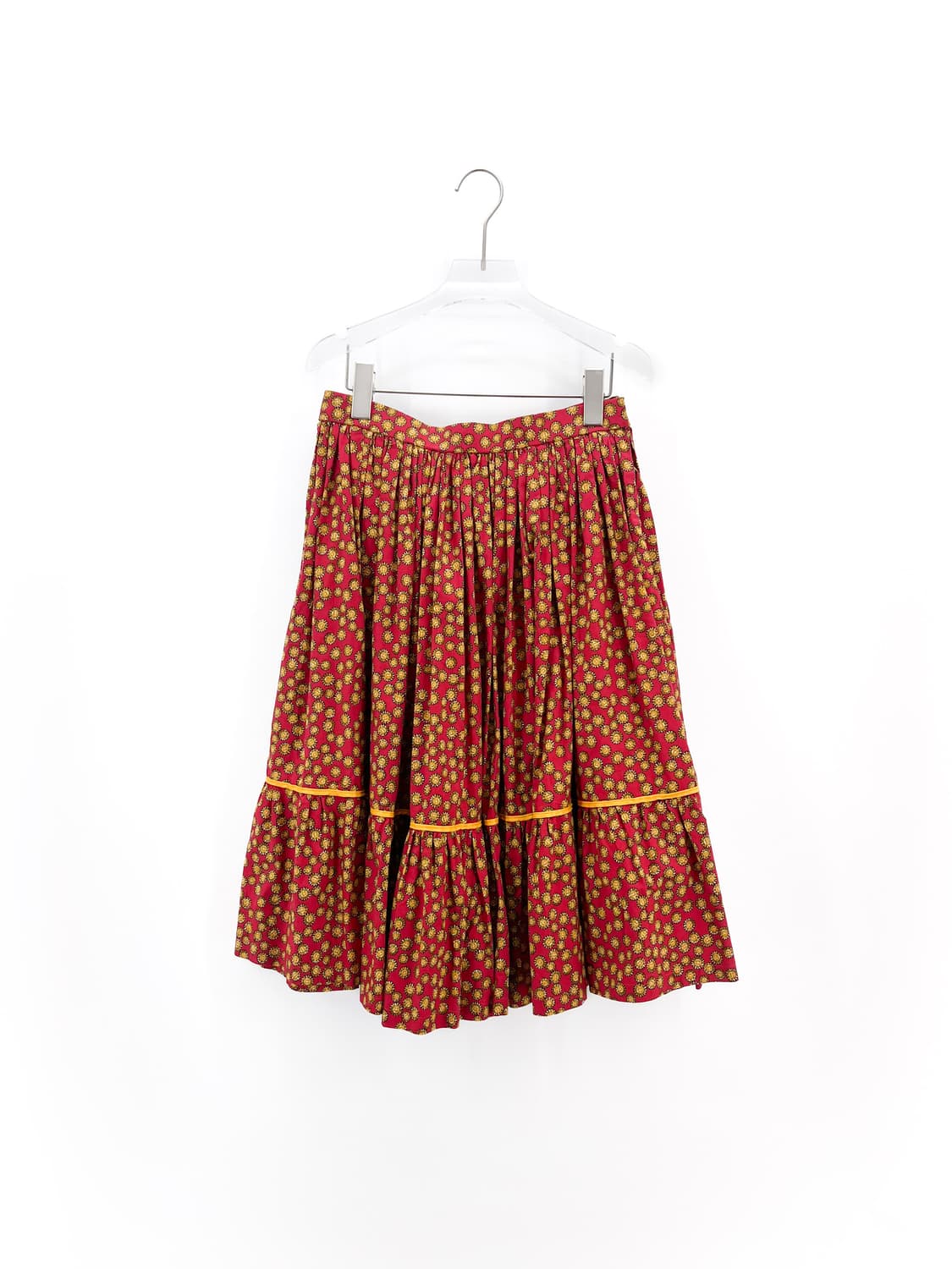 빈티지 패턴 미디 스커트 상품이미지1