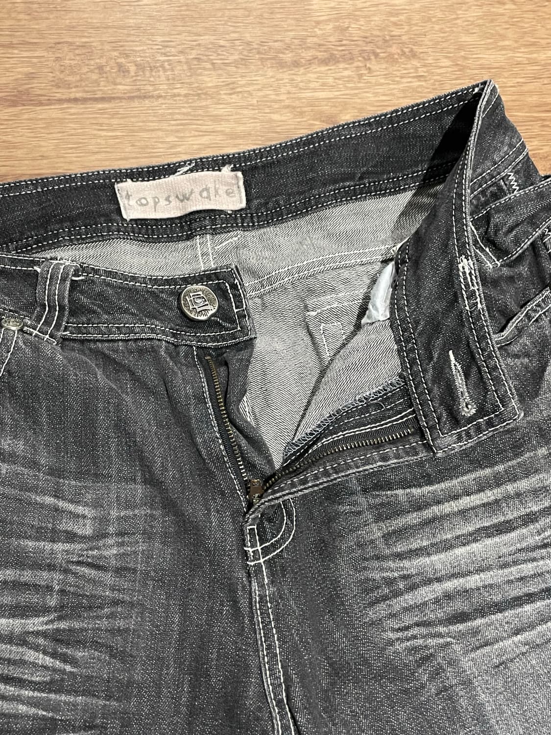 Topswkle 블랙 데님 팬츠 상품이미지9