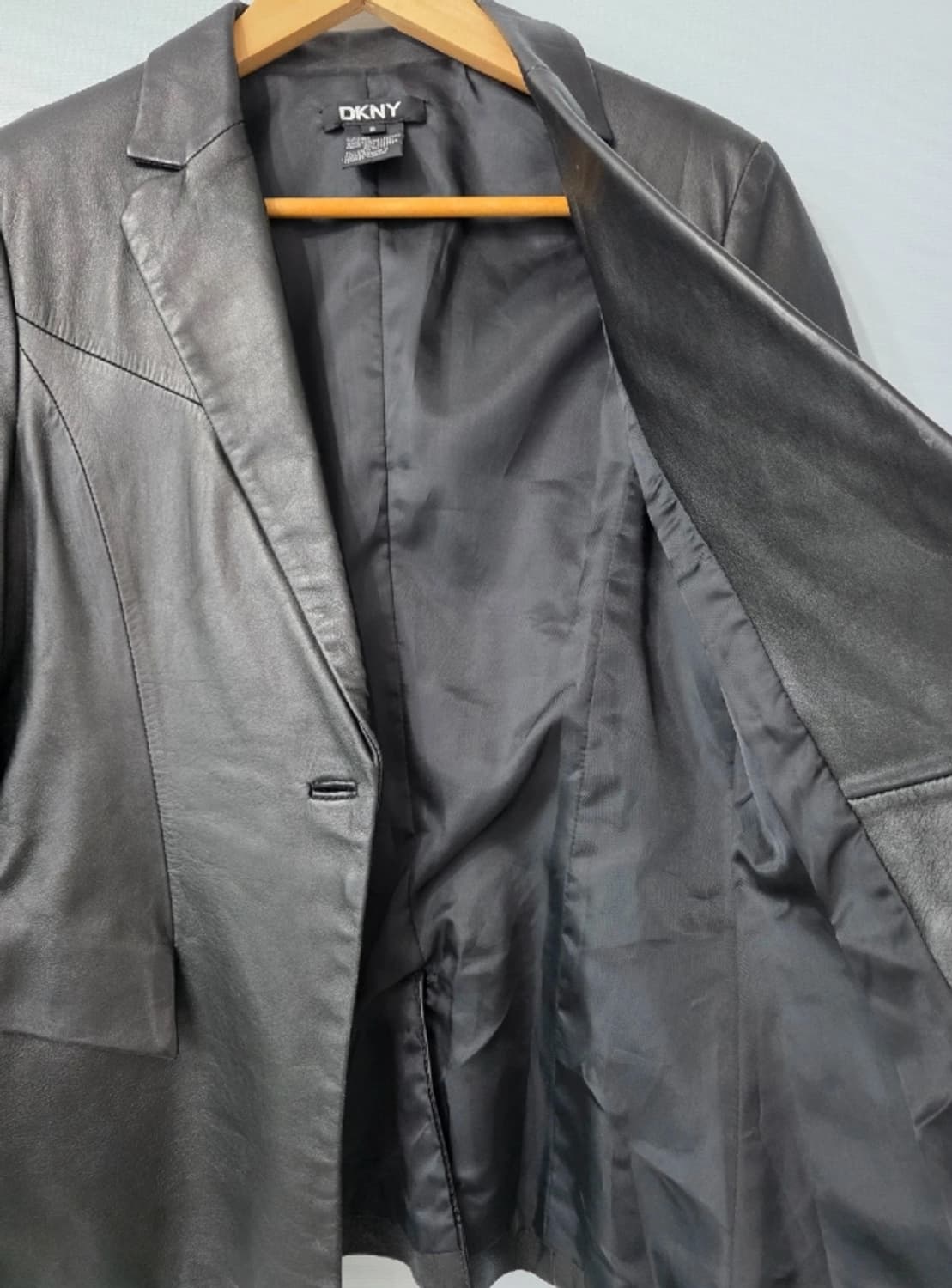 DKNY 블랙 가죽 자켓 ~55 상품이미지5