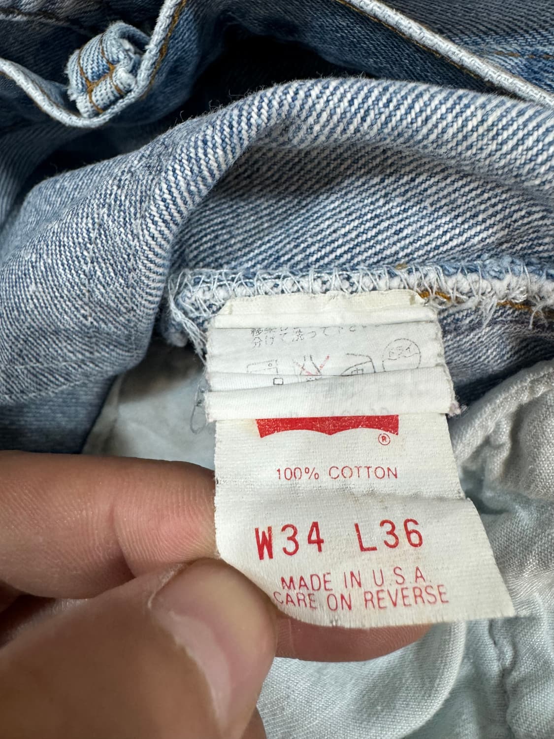 90s levis 501 555각인 발렌시아공장 빈티지 데님 팬츠 31 상품이미지8