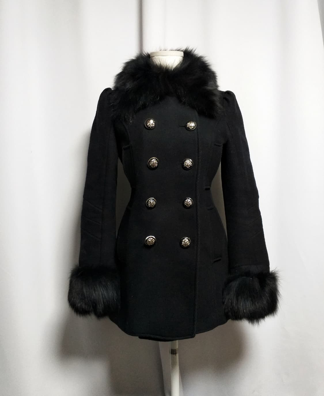 빈티지 코트 대장 y2k 공겜여주오네갸루 핀터깔 펑크고딕 핀터깔 유니크 상품이미지1