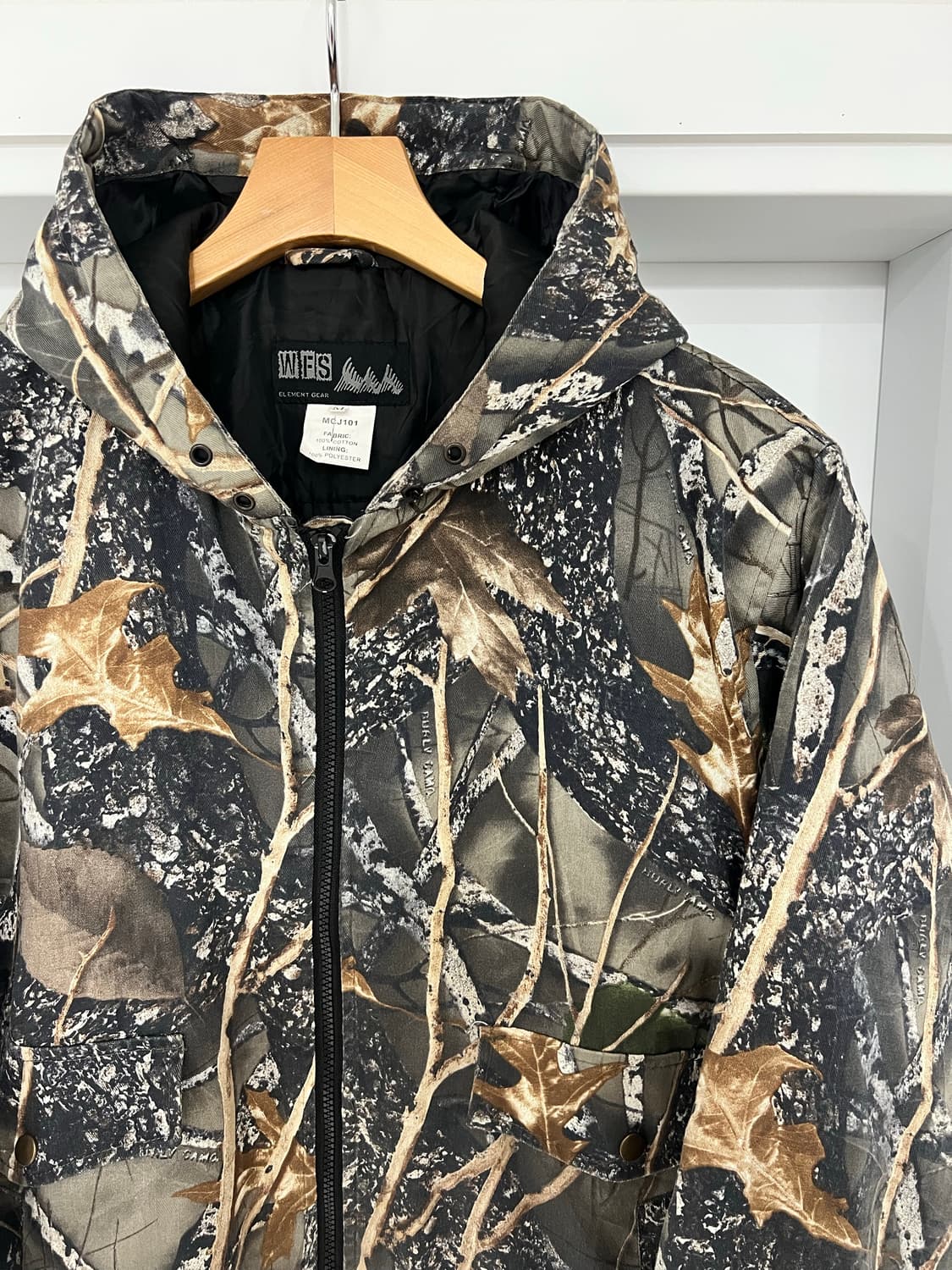 리얼트리 패턴 후드집업 자켓 상품이미지3