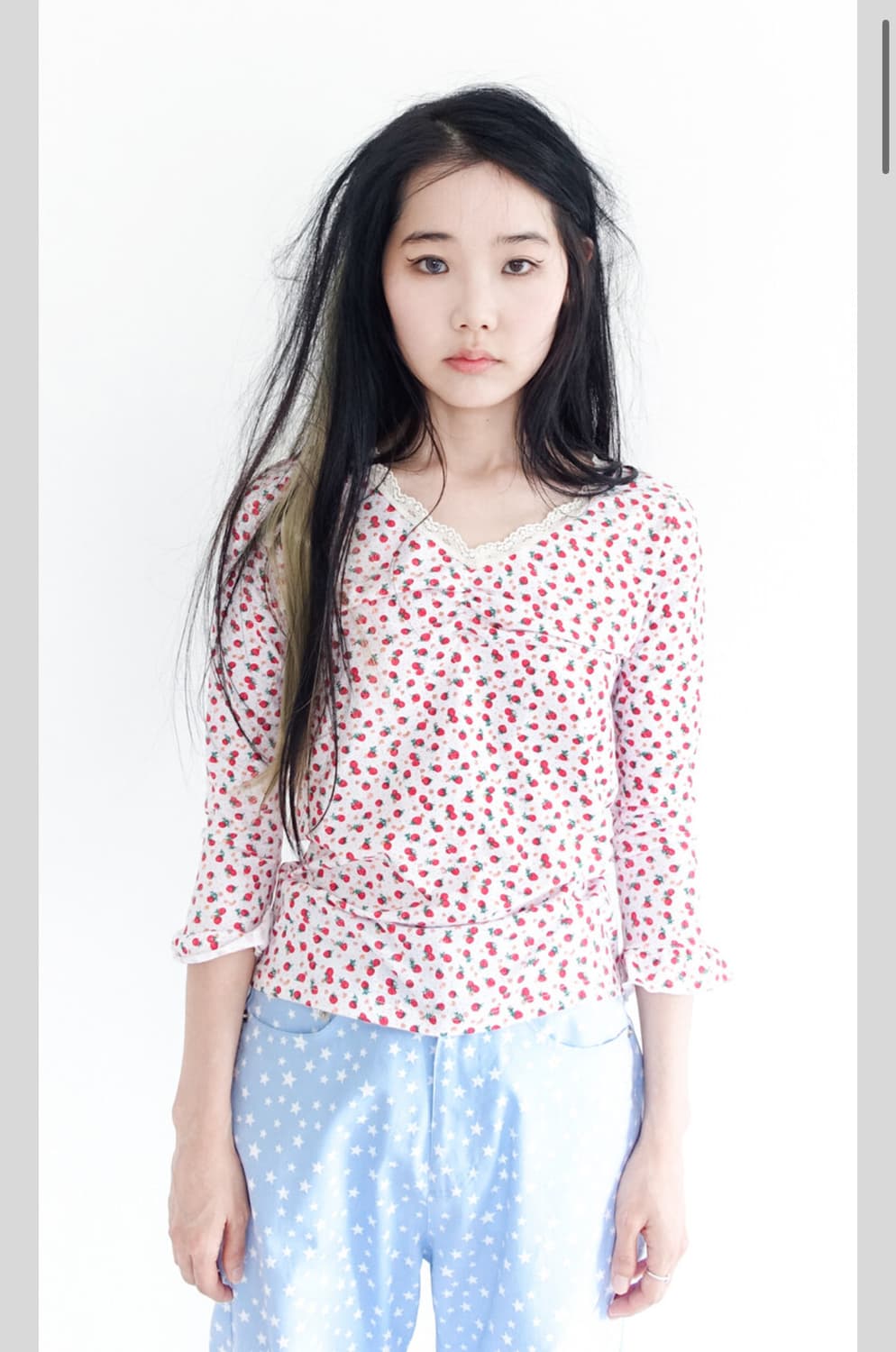 샵페어리 리틀 스트로베리 레이스 탑 little strawberrytop 상품이미지1