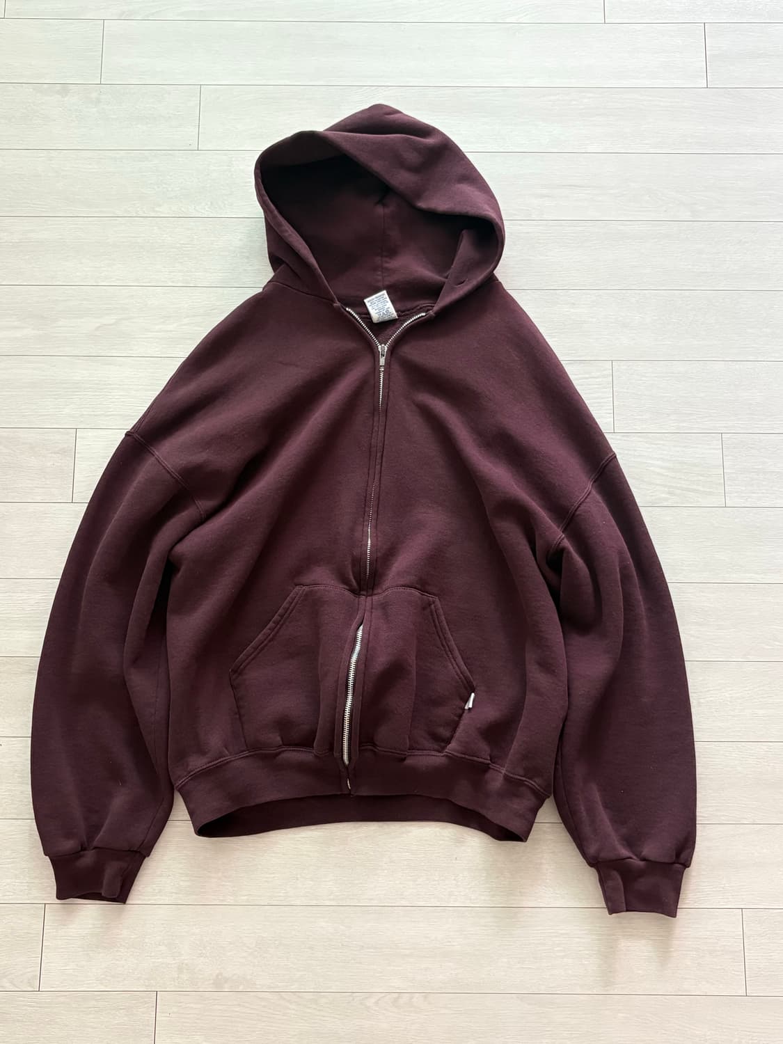 러셀 애슬레틱 스웨트 후드집업 버건디 플럼 (XL) 상품이미지1