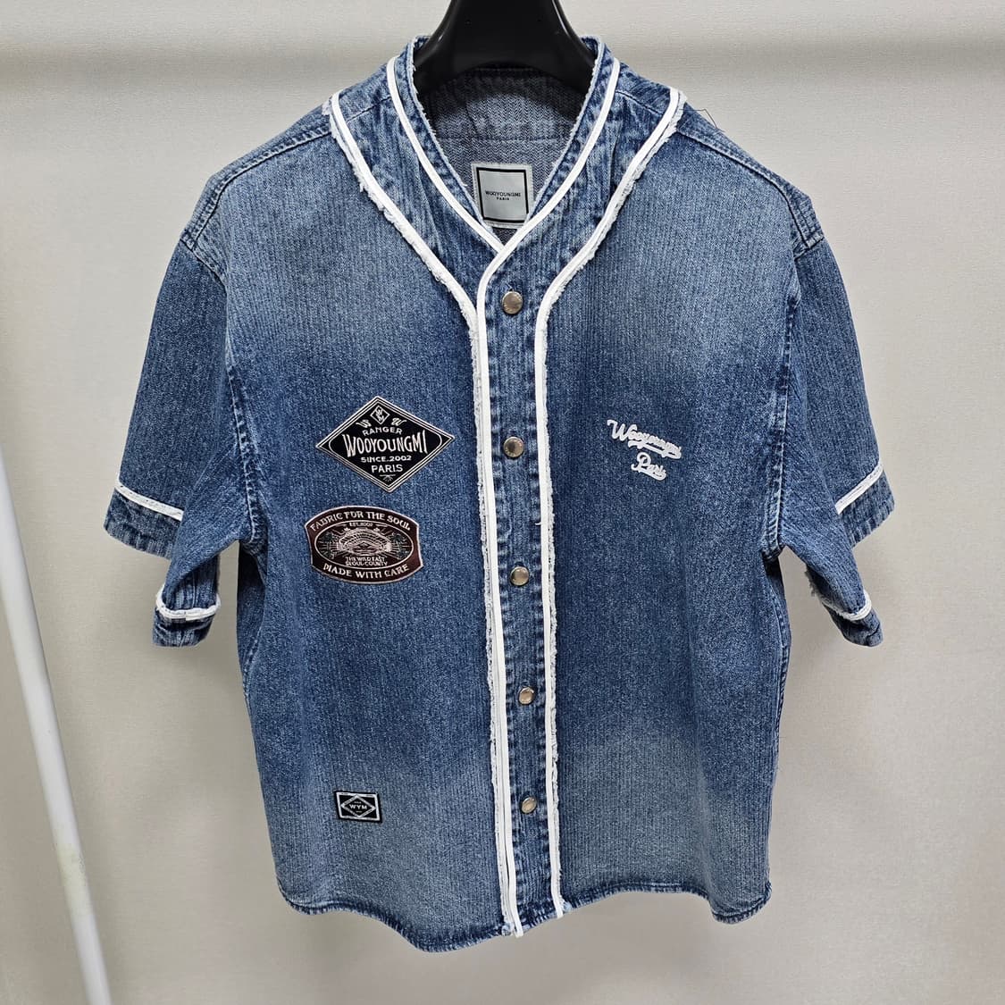 25ss 우영미 코듀로이 데님 베이스볼 반팔 셔츠 46사이즈 95 판매 상품이미지1