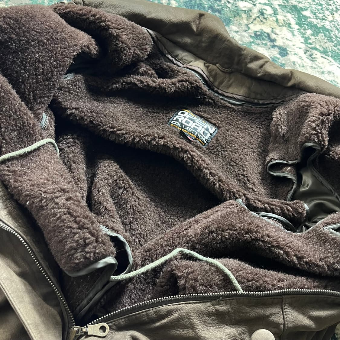 90s Open Road Leather 라이닝 시어링 필드 자켓(L) 상품이미지3