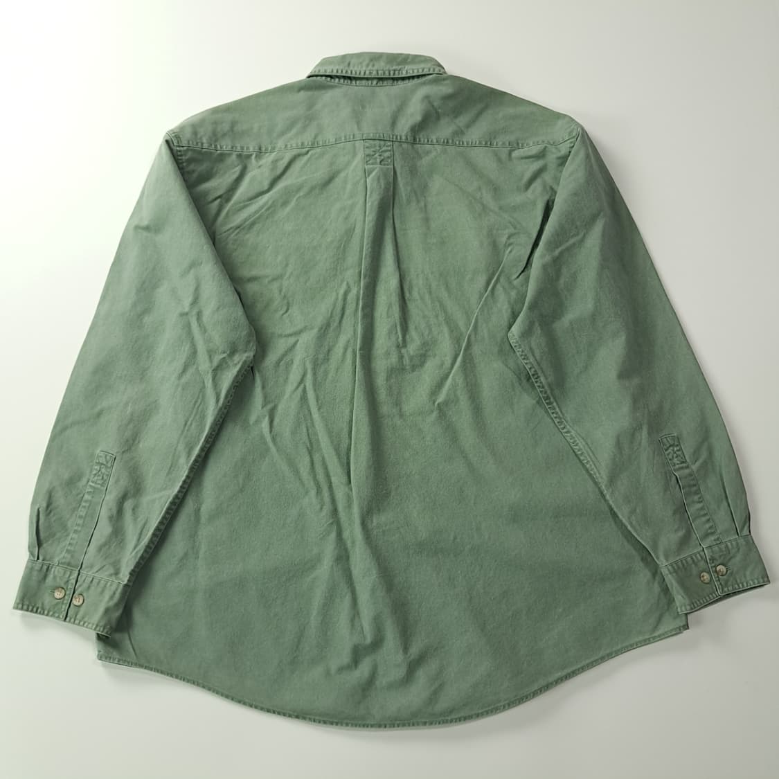 CK501 XL 엘엘빈 90s 워시드 세이지그린 워크 셔츠 남방 상품이미지6