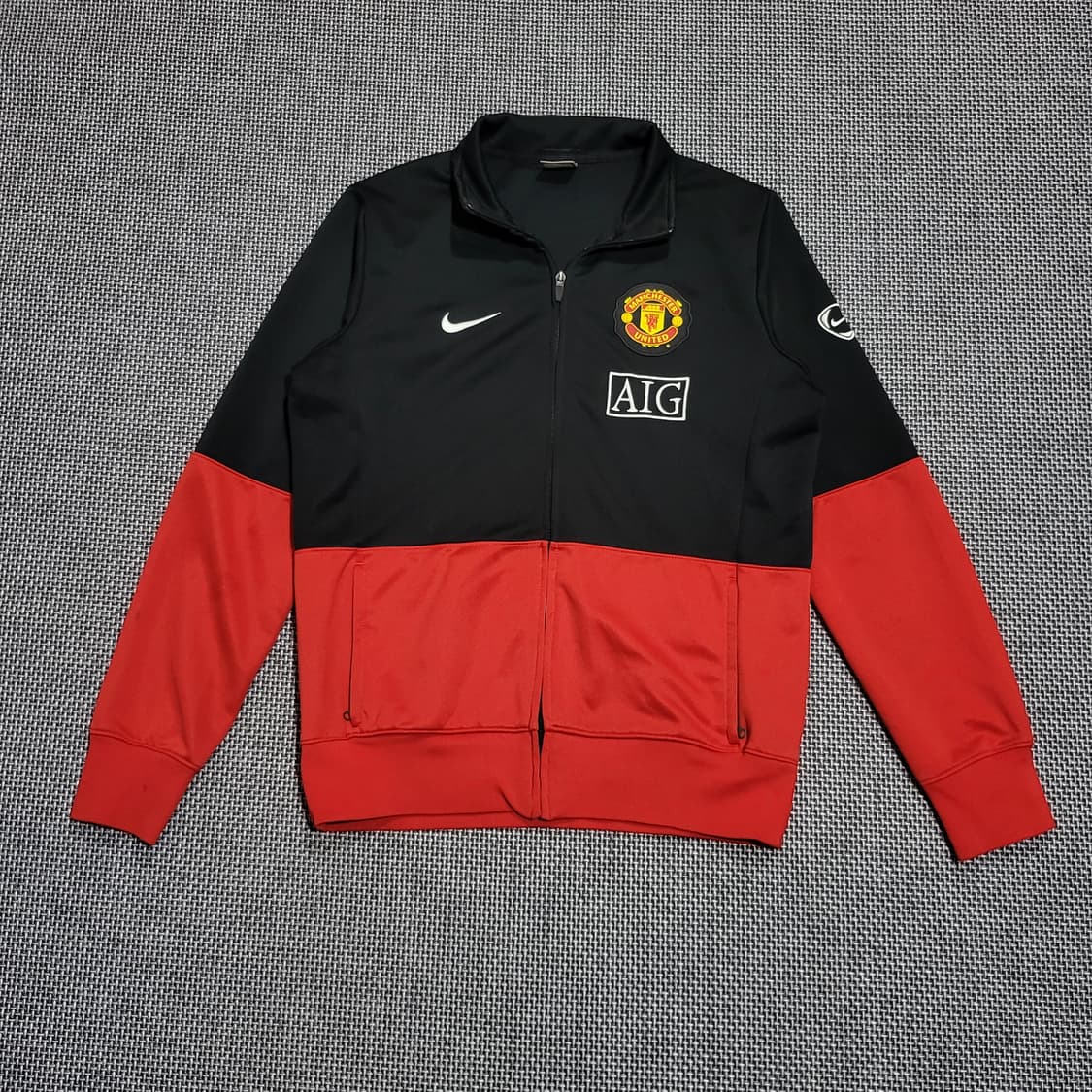 나이키 09-10 맨유 져지 자켓 블랙/레드 (M) 상품이미지1