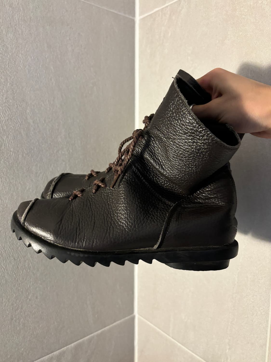 빈티지 레더 윈터 앵클부츠 상품이미지2