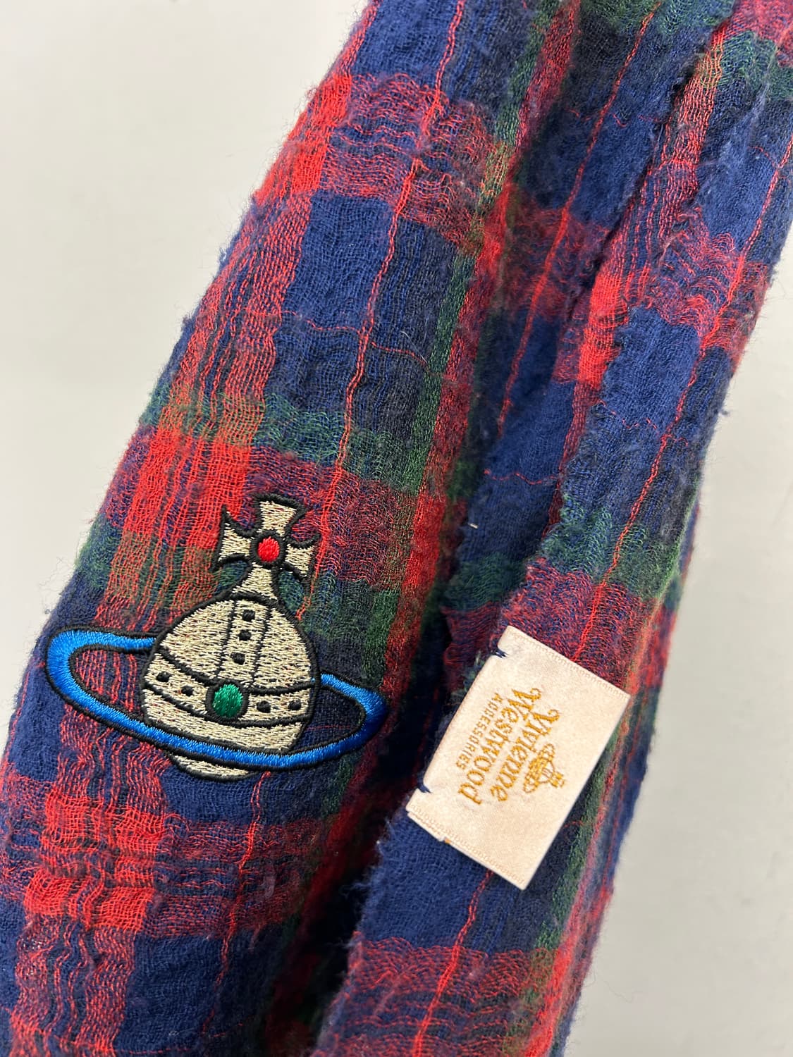 빈티지 비비안웨스트우드 체크 머플러 상품이미지4