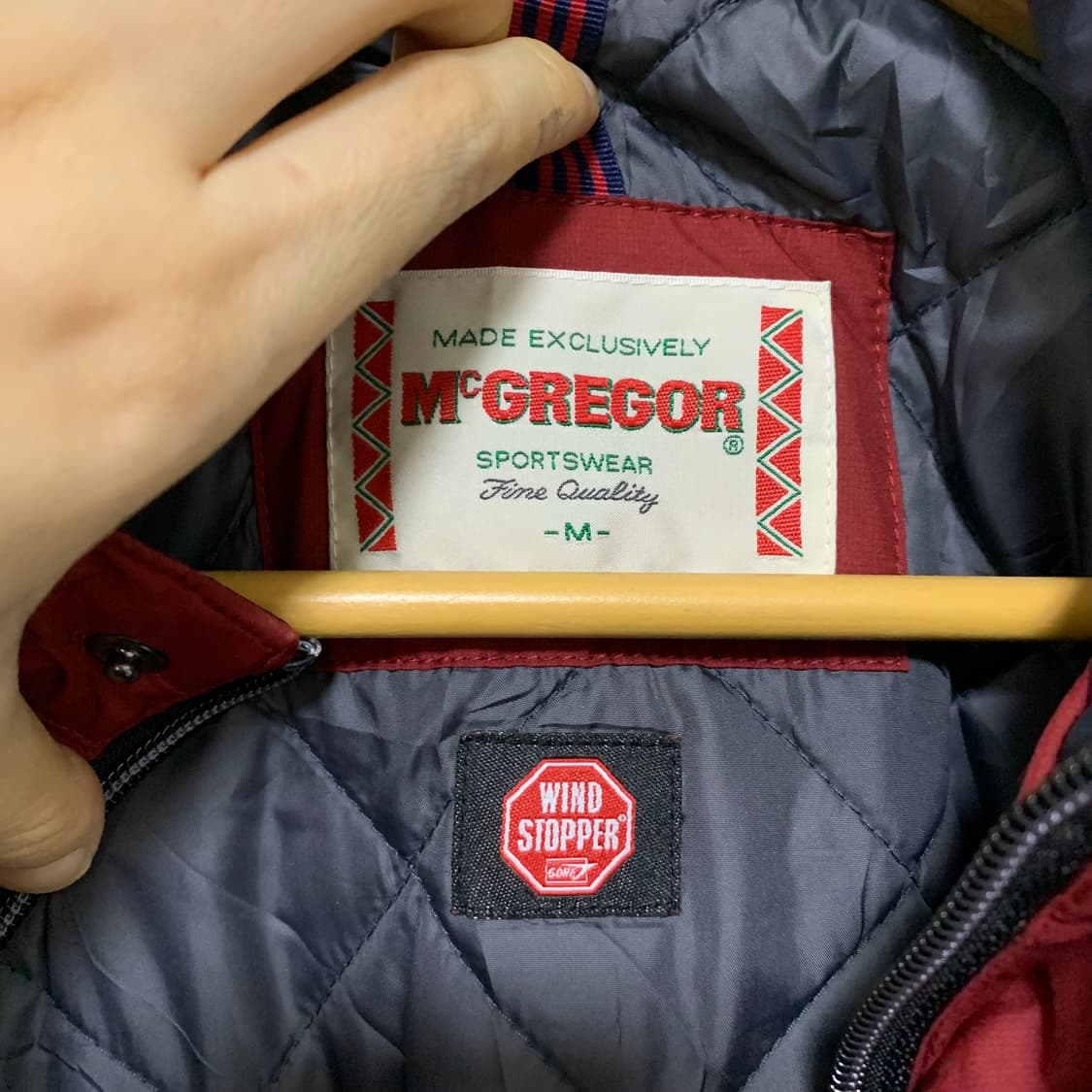 맥그리거 바람막이 점퍼 자켓 빈티지 M 레드 버건디 상품이미지6