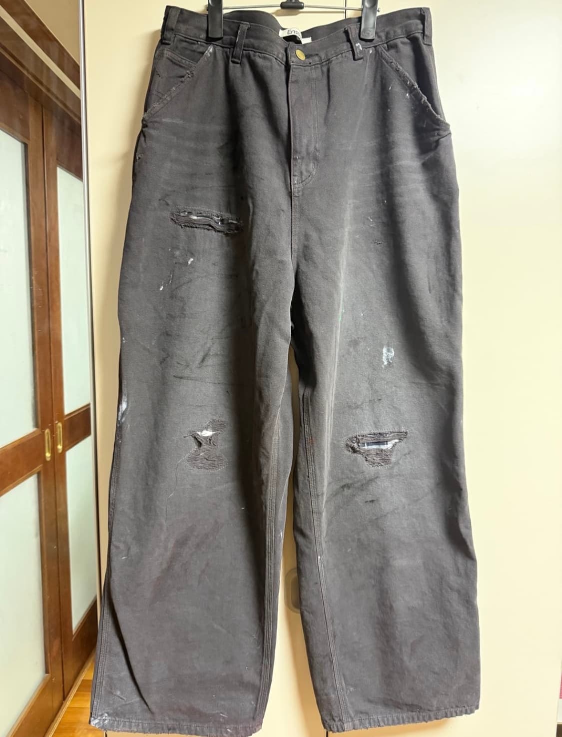 엔시브 빈티지 체크메이트 카펜더 팬츠 블랙 상품이미지5