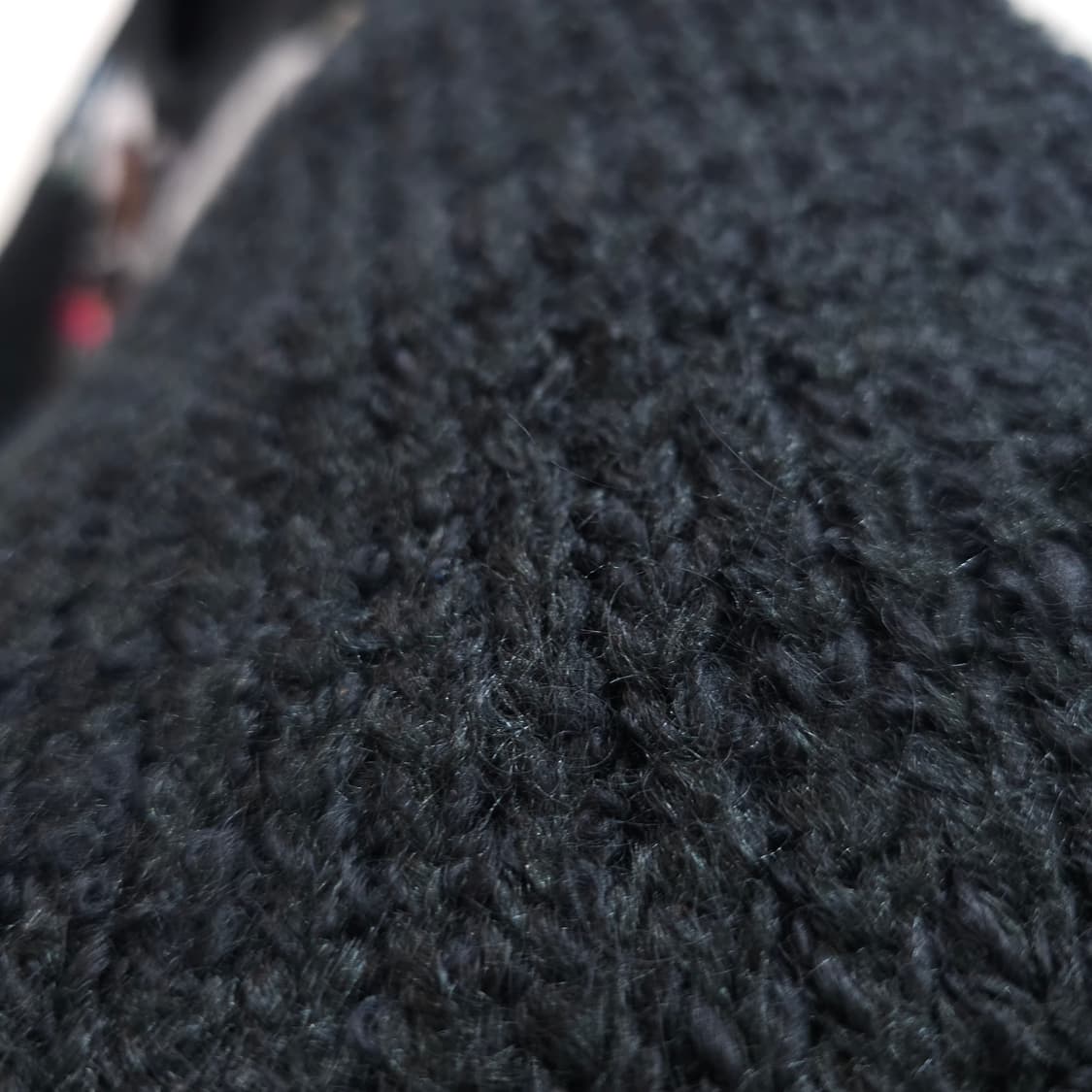 블랙 울혼방 플로럴 자수 니트 루즈핏  7부 겨울 니트 상품이미지8