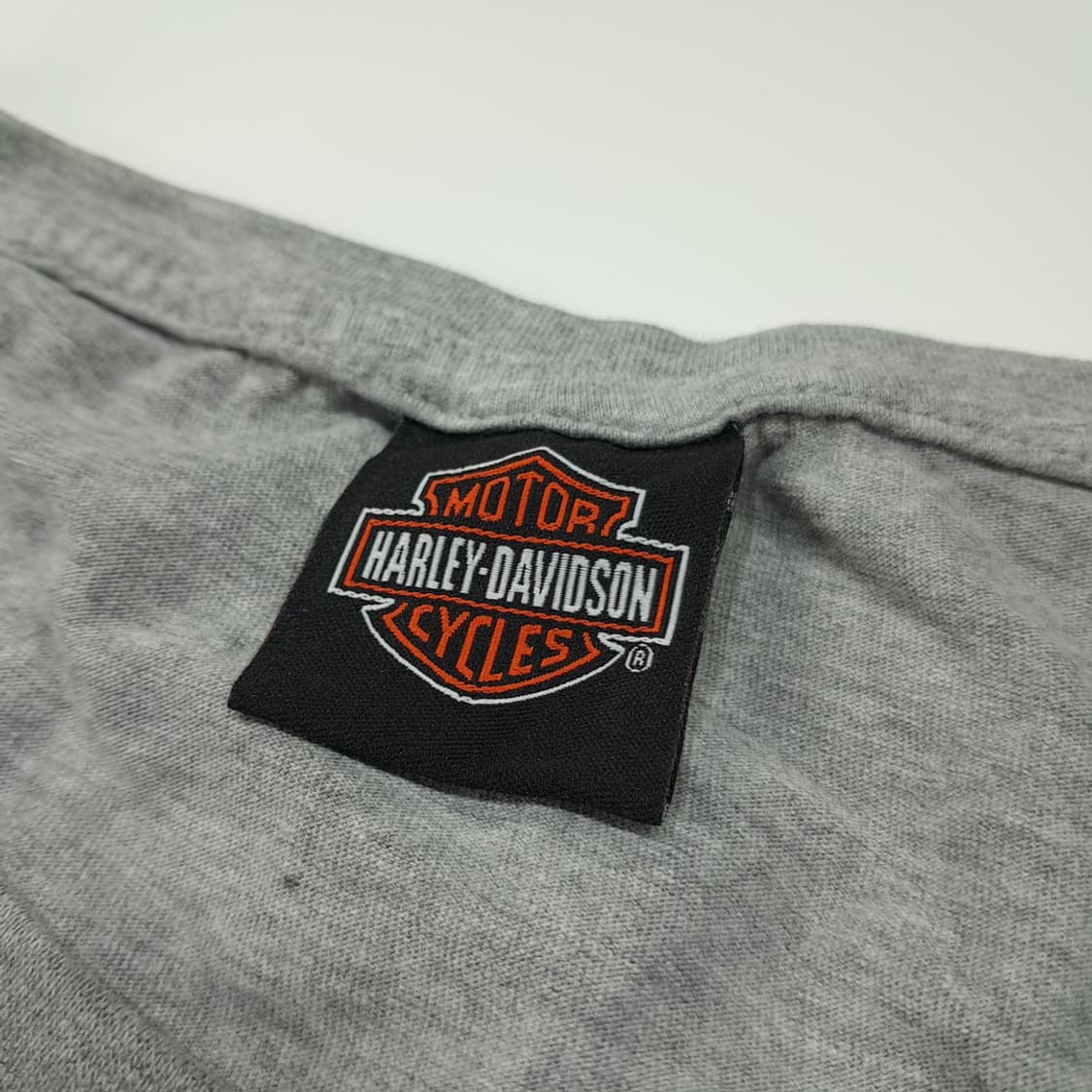 CL566 XL 할리데이비슨 해골비즈 헤더그레이 티셔츠 긴팔티 상품이미지4