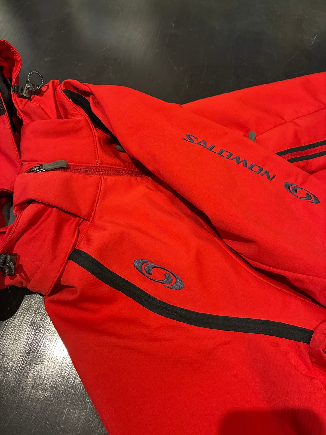 M) 살로몬 소프트 쉘 바람막이 자켓 레드 상품이미지2