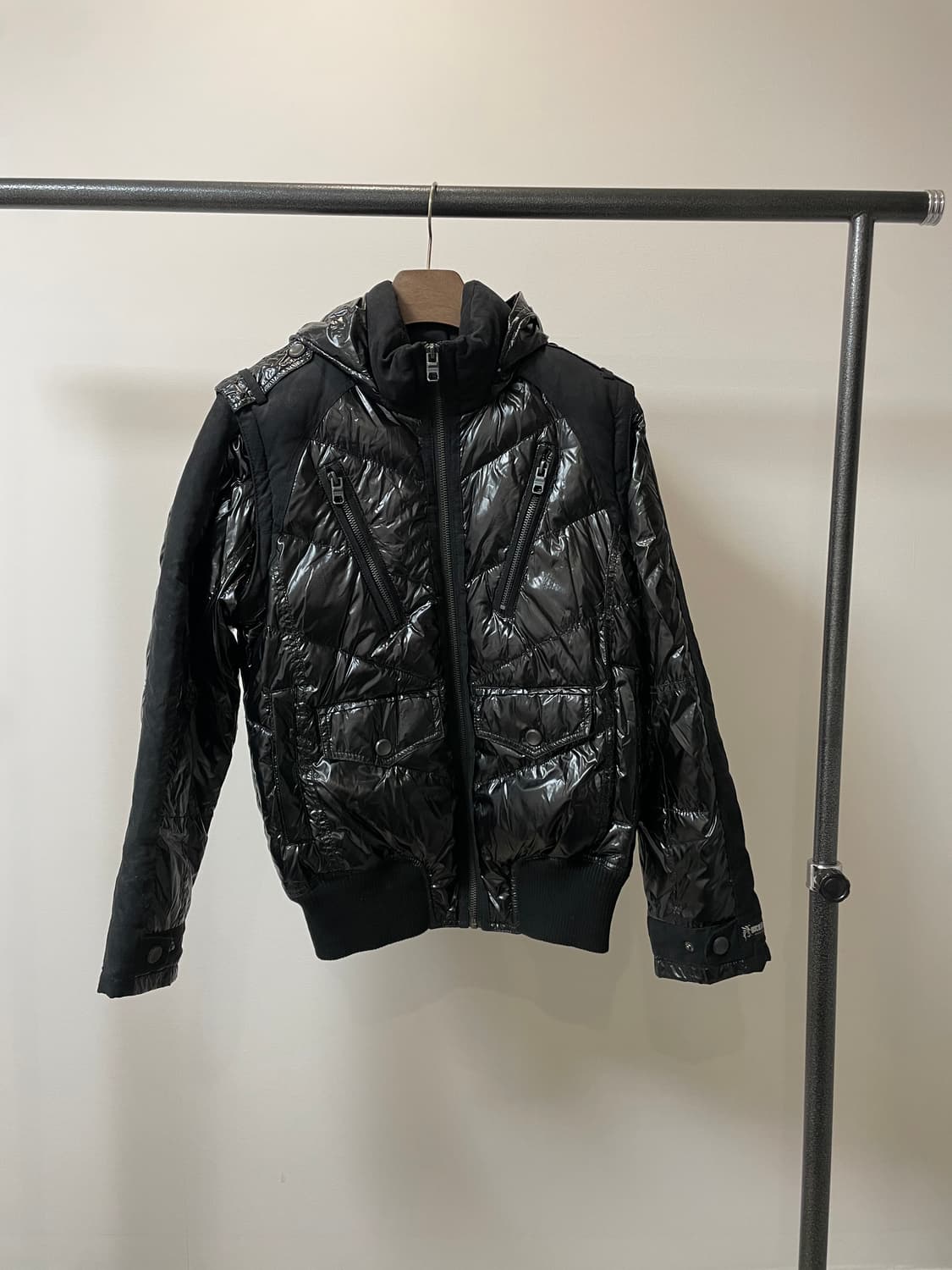 (L) Buckaroo 버커루 디테쳐블 글로시 유광 패딩 상품이미지2