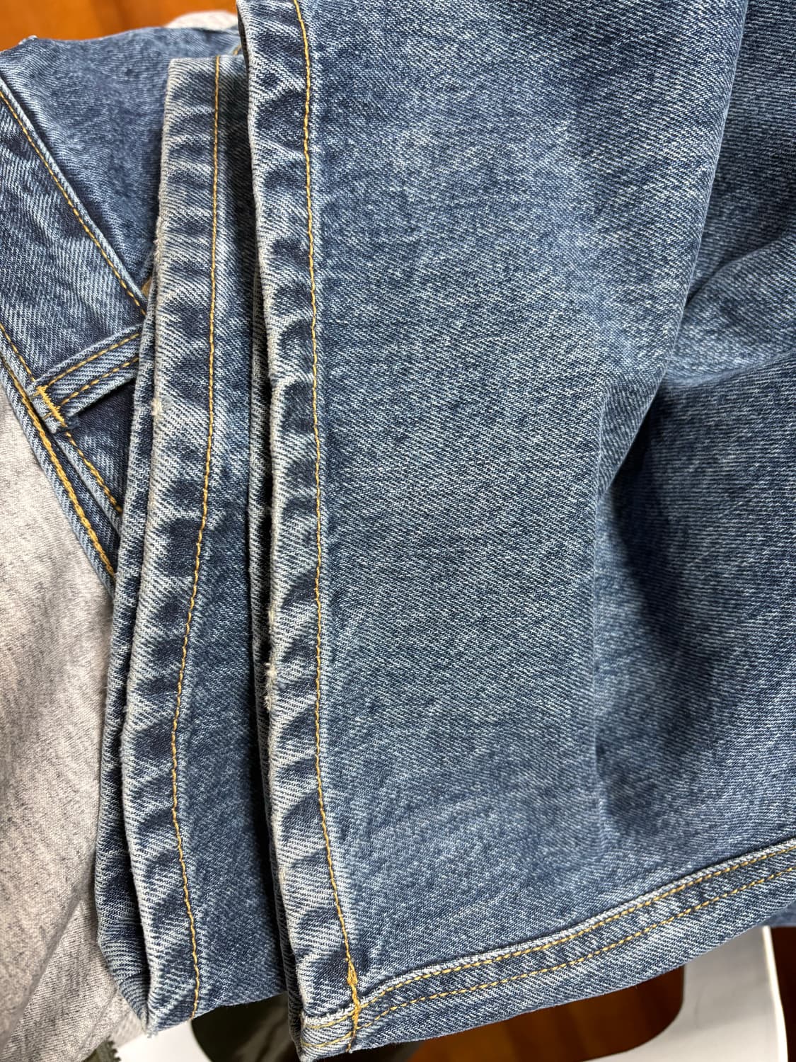 3)해칭룸 Wide Curve Jeans Washed Blue 상품이미지2