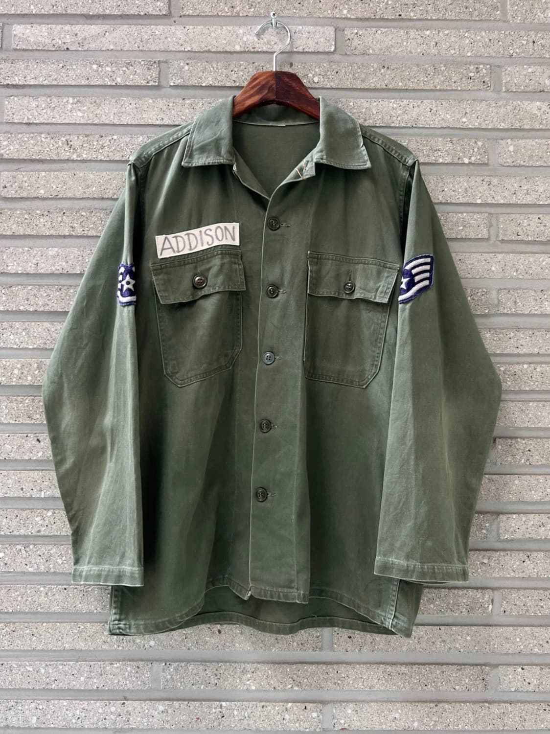 [L]60's 오리지널 U.S ARMY OG-107 밀리터리 셔츠 상품이미지1
