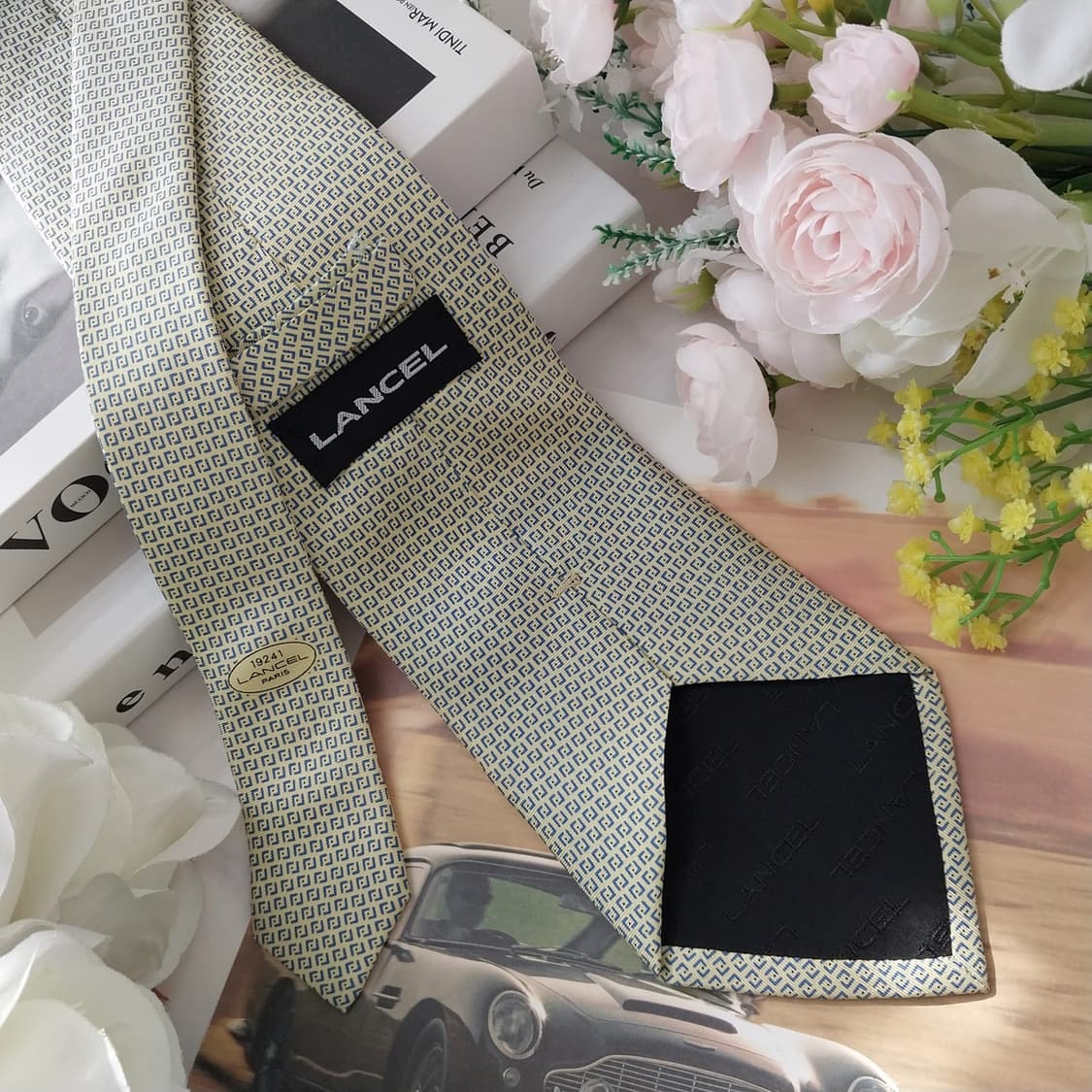 란셀 실크 카키 기하학 패턴 넥타이 9.7cm A+등급 K1207
 상품이미지4