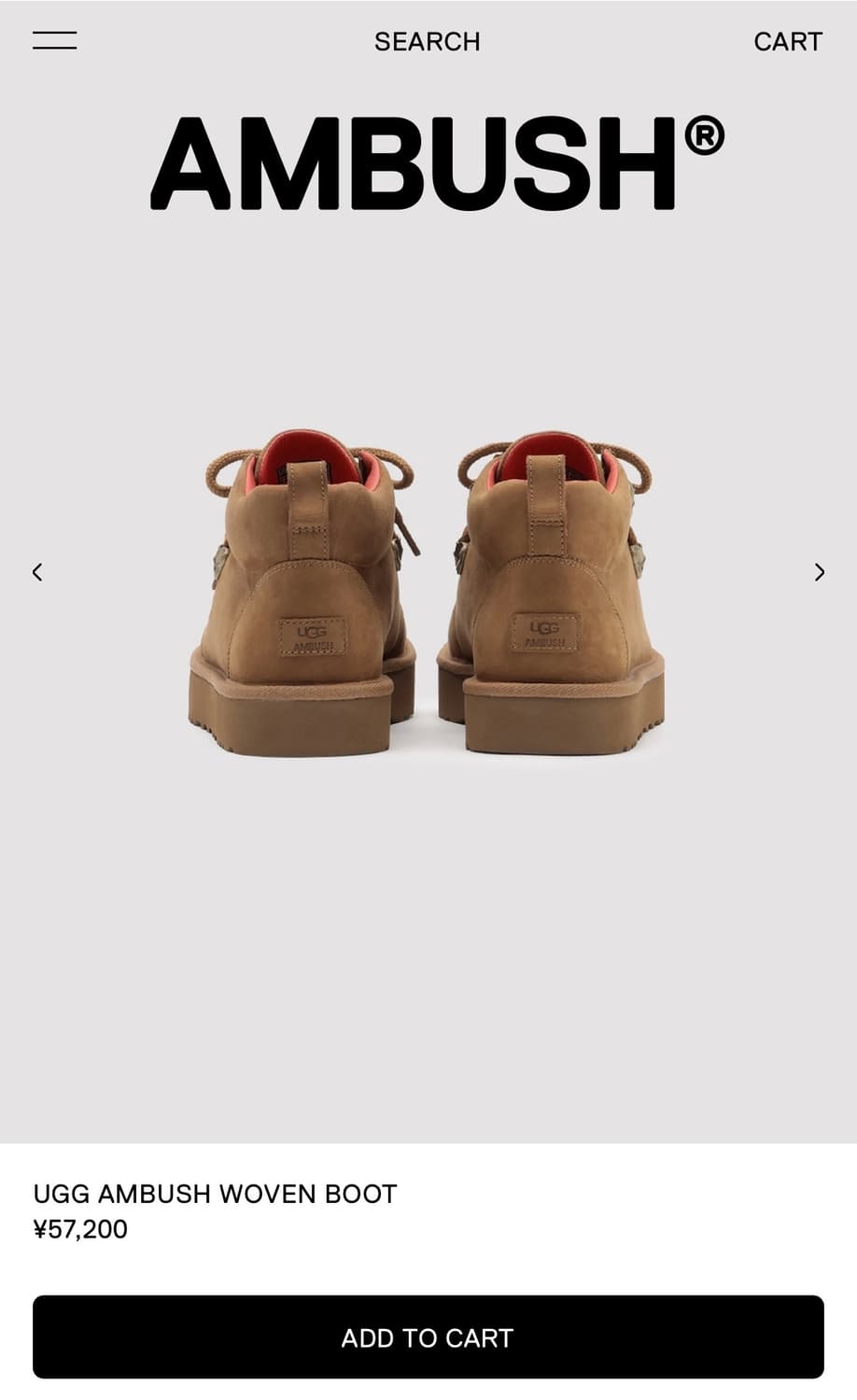 UGG x AMBUSH 우븐 부츠 새상품 상품이미지2