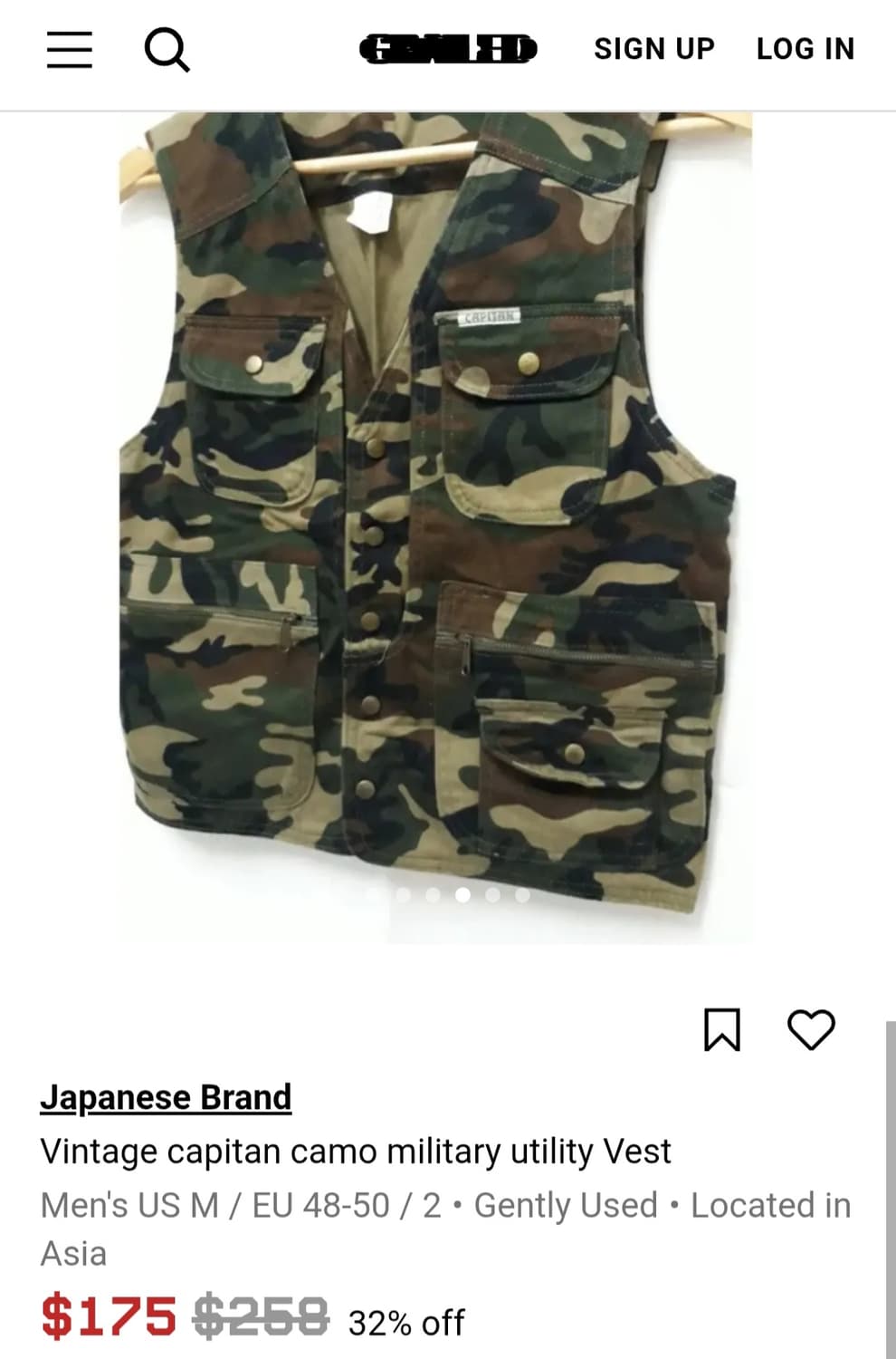 CAPITAN JAPAN 워싱 카고 데님 팬츠 상품이미지3