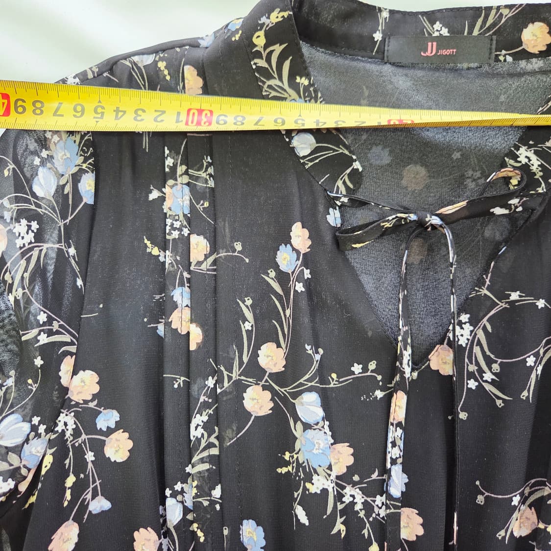 jj지고트 플라워 쉬폰 롱원피스 여성 프리사이즈 상품이미지8