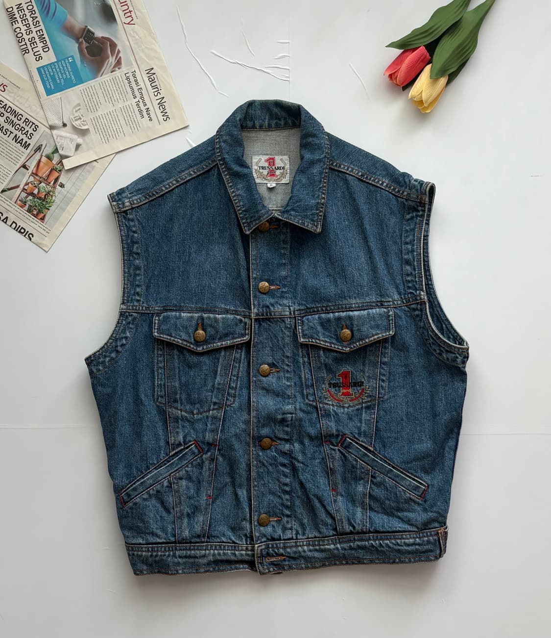 트루사루디 80's 데님 베스트 상품이미지2