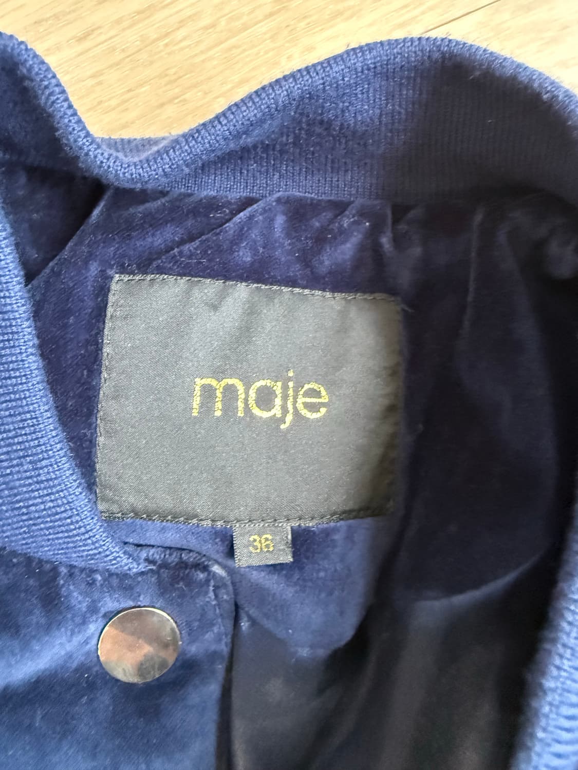 [정가90.새상품급] maje 벨벳 봄버 패딩 자켓 마쥬 한섬 상품이미지4