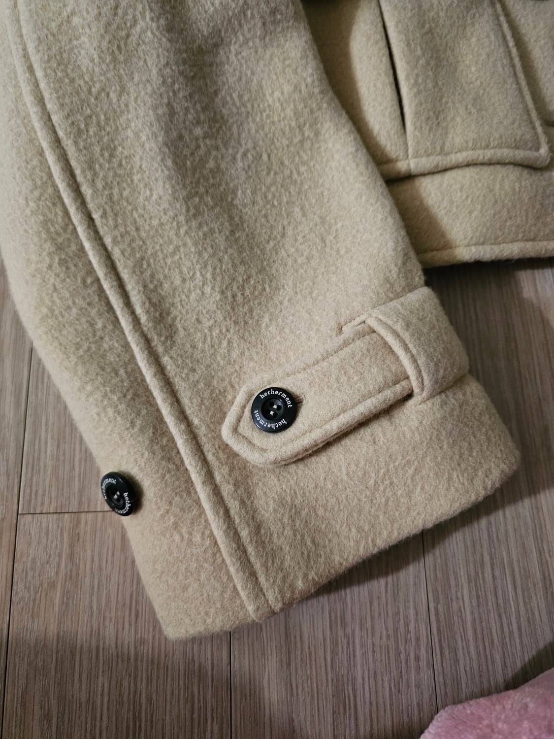 헤더먼트 포켓 울 숏 코트 상품이미지6