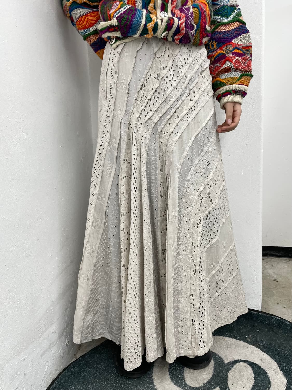 레이스 디테일 드레이프 스커트 상품이미지3