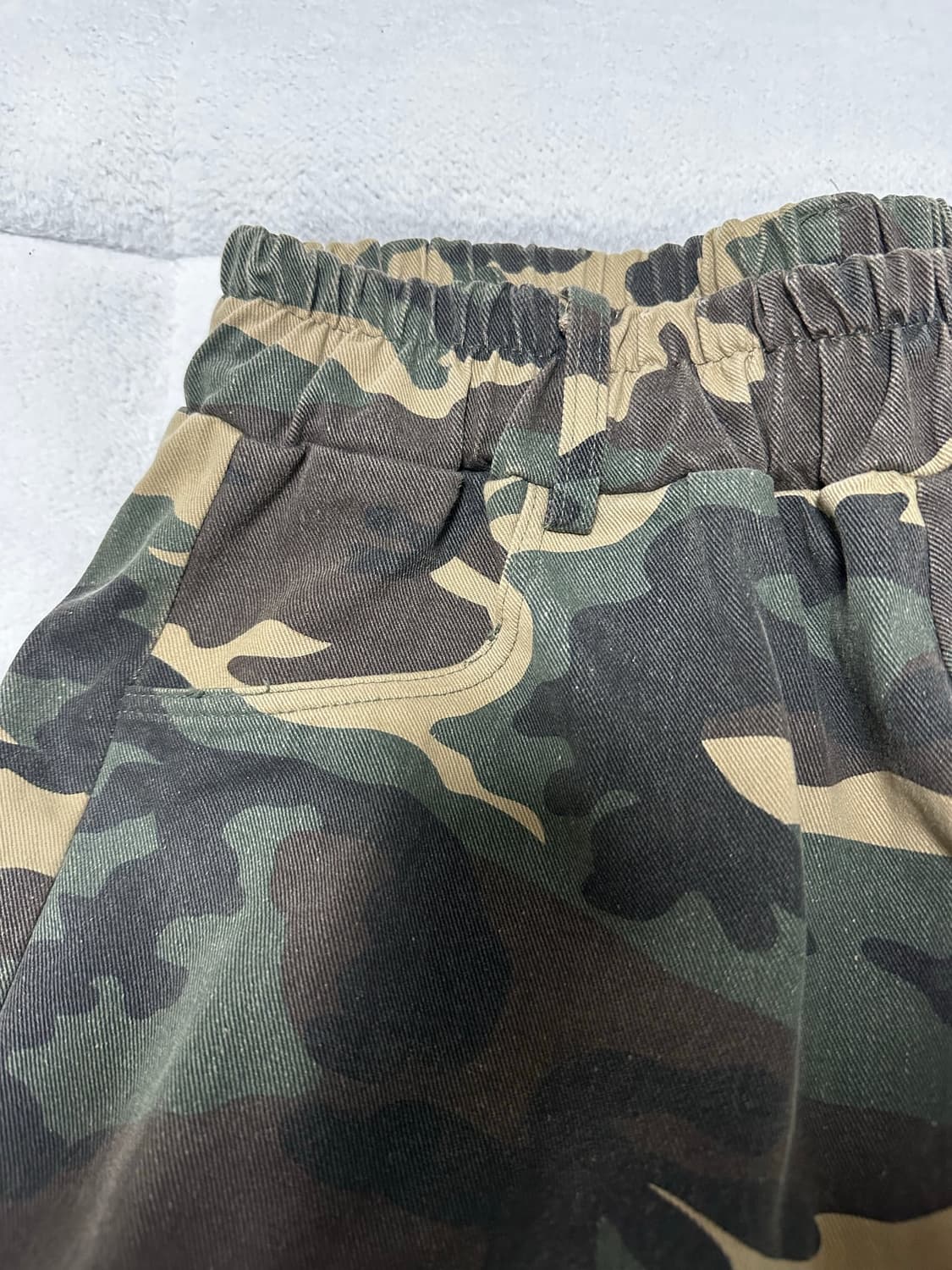 슬로우 레코드 하우스 카펜터 버뮤다 와이드 카모 팬츠 빈티지 그린 상품이미지5