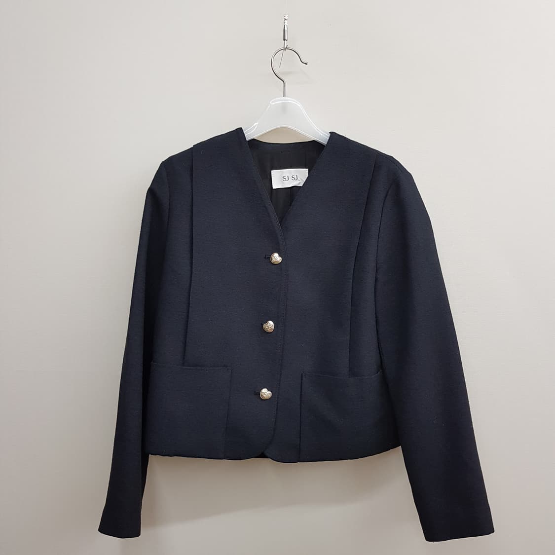 한섬 sjsj 2022 실크 노카라 자켓 76-90-155사이즈 상품이미지1