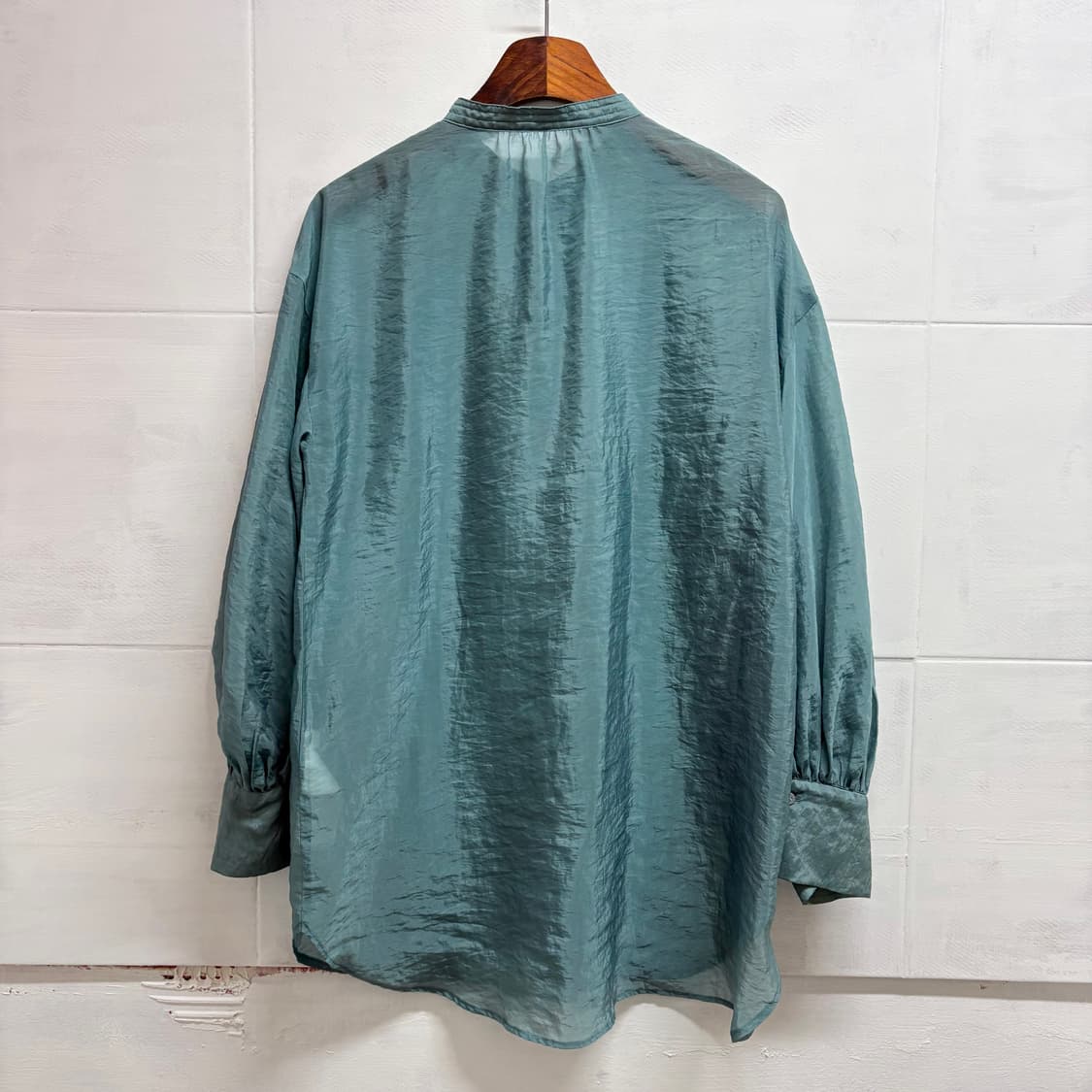 PUBLIC TOKYO 오간자 청록 벌룬 블라우스 JPN 상품이미지10