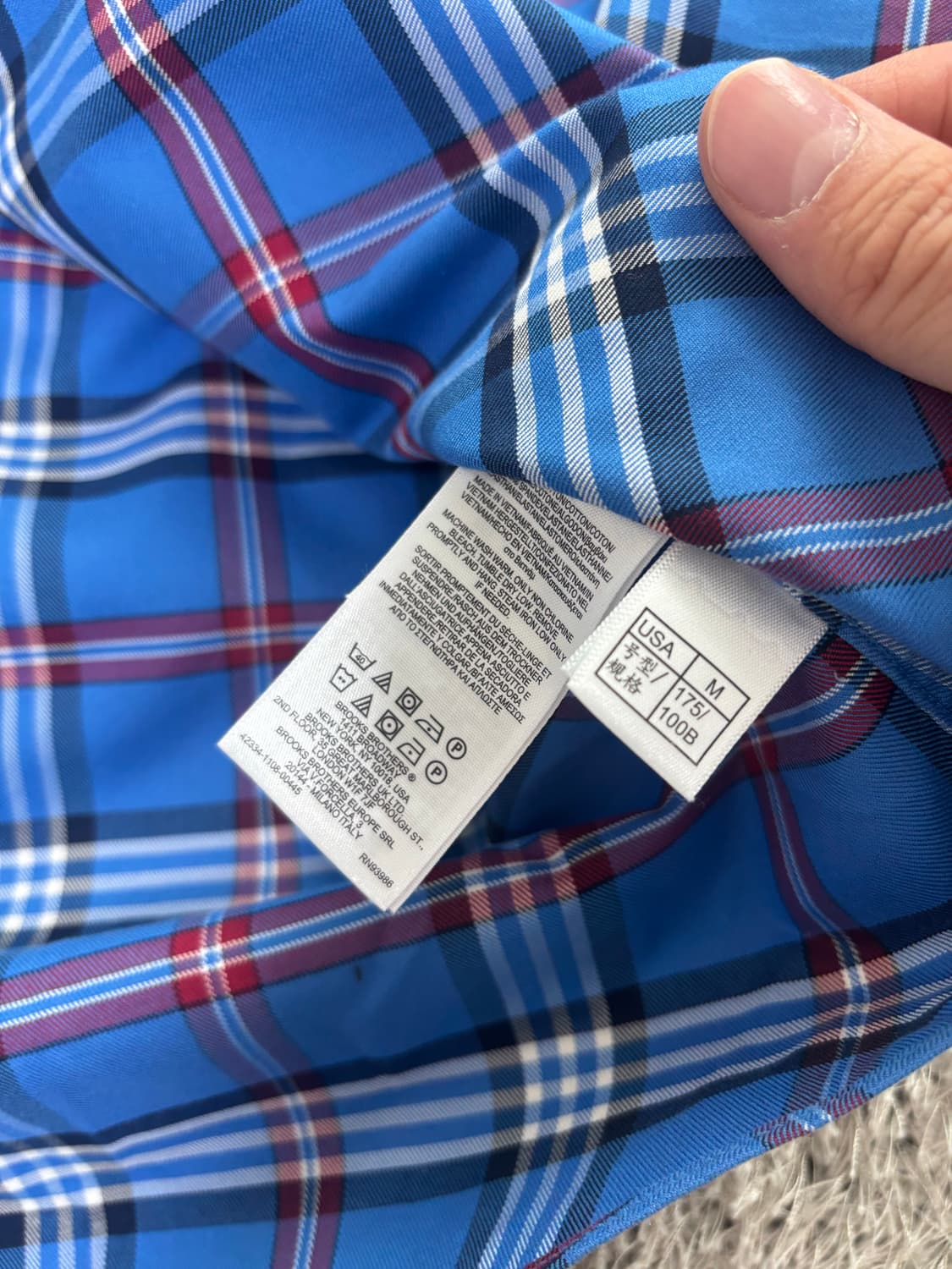 일본판 브룩스브라더스 체크셔츠 사이즈 100-105 상품이미지6