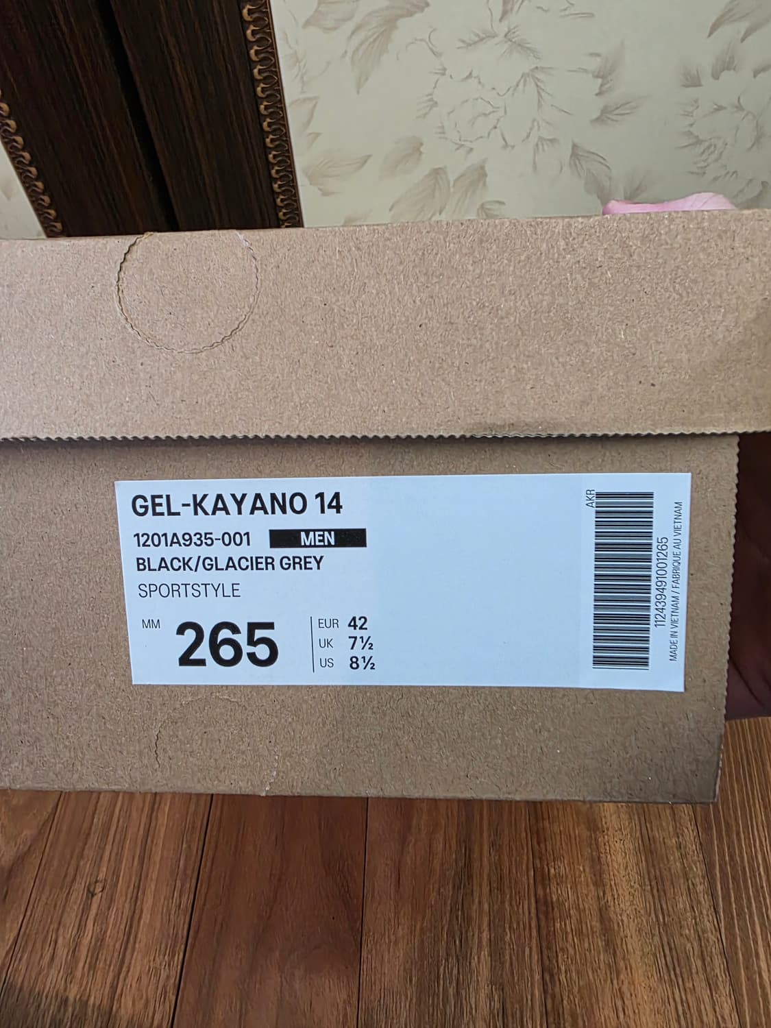 젤 카야노14 블랙 글레시셔 그레이 265 상품이미지1