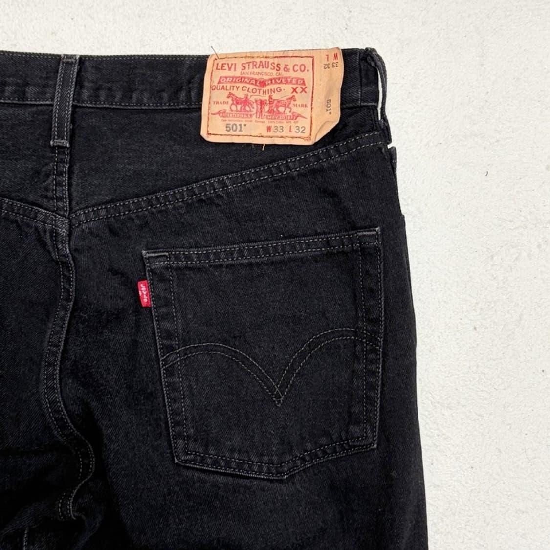 LEVI'S 501 버튼플라이 흑청팬츠 33-32 상품이미지9