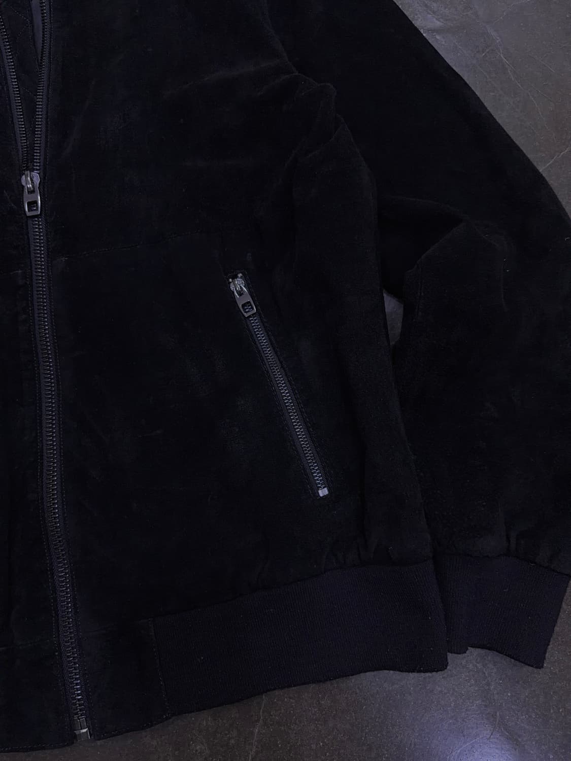 자라 돈피 레더 스웨이드 블랙 블루종 가죽자켓 XL 상품이미지5