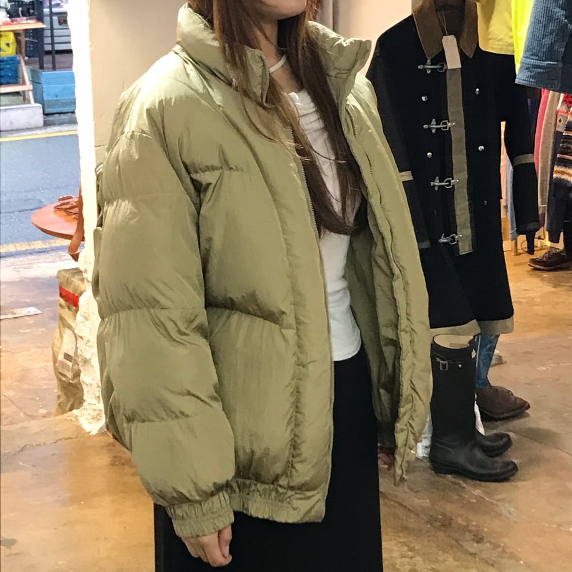 이자벨 마랑 에뚜왈 글로즈 카키 푸퍼 패딩 여성 프리사이즈  상품이미지7