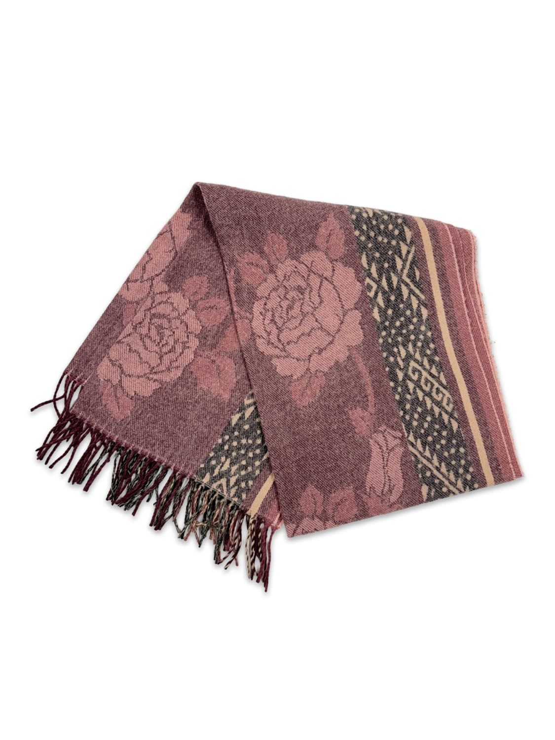 빈티지 핑크 로즈 머플러 상품이미지1