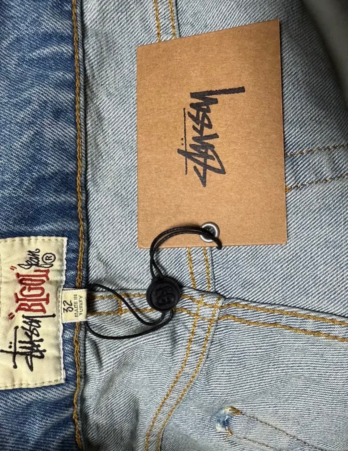 스투시 데님 빅 올 진 워시드 블루 32사이즈(새상품) 상품이미지3