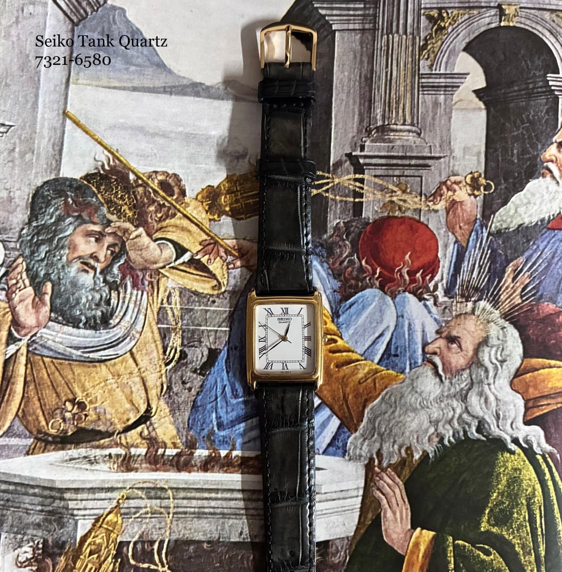 Seiko Tank Roman Quartz Watch 상품이미지2