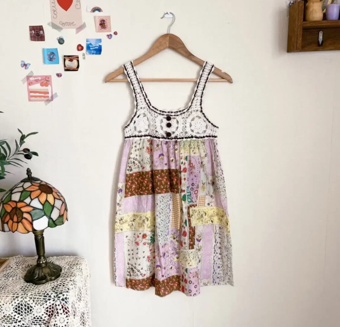 빈티지 모리걸 하구미 크로쳇 원피스 상품이미지1