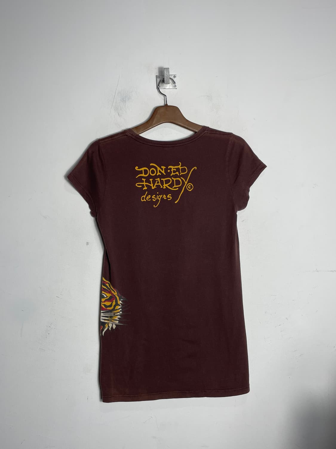 Ed Hardy 에드하디 브라운 호랑이 프린팅 반팔 티셔츠 상품이미지4