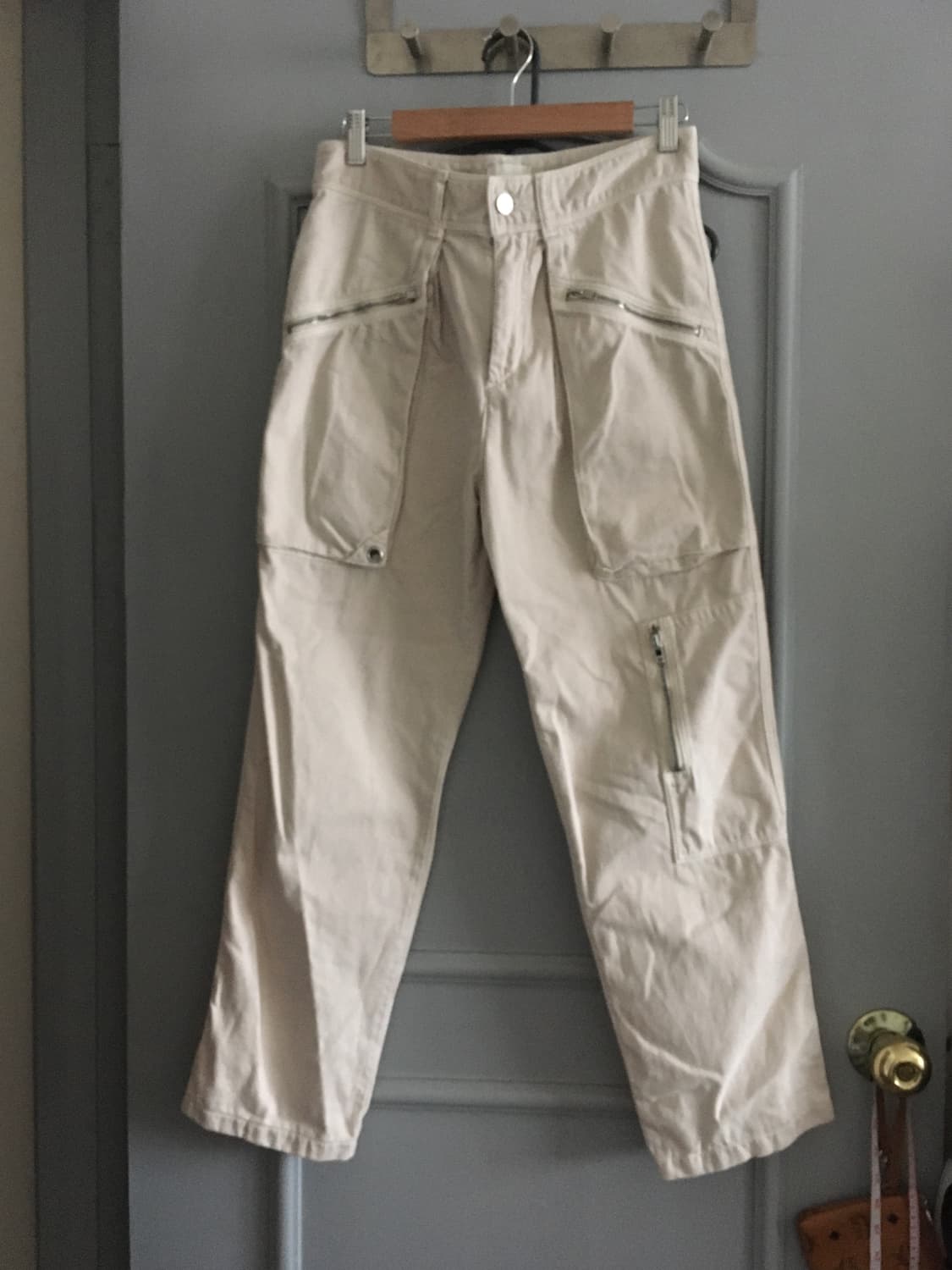 [24SS] 이자벨마랑 크림 포켓배색 면 데님팬츠 36사이즈 상품이미지1