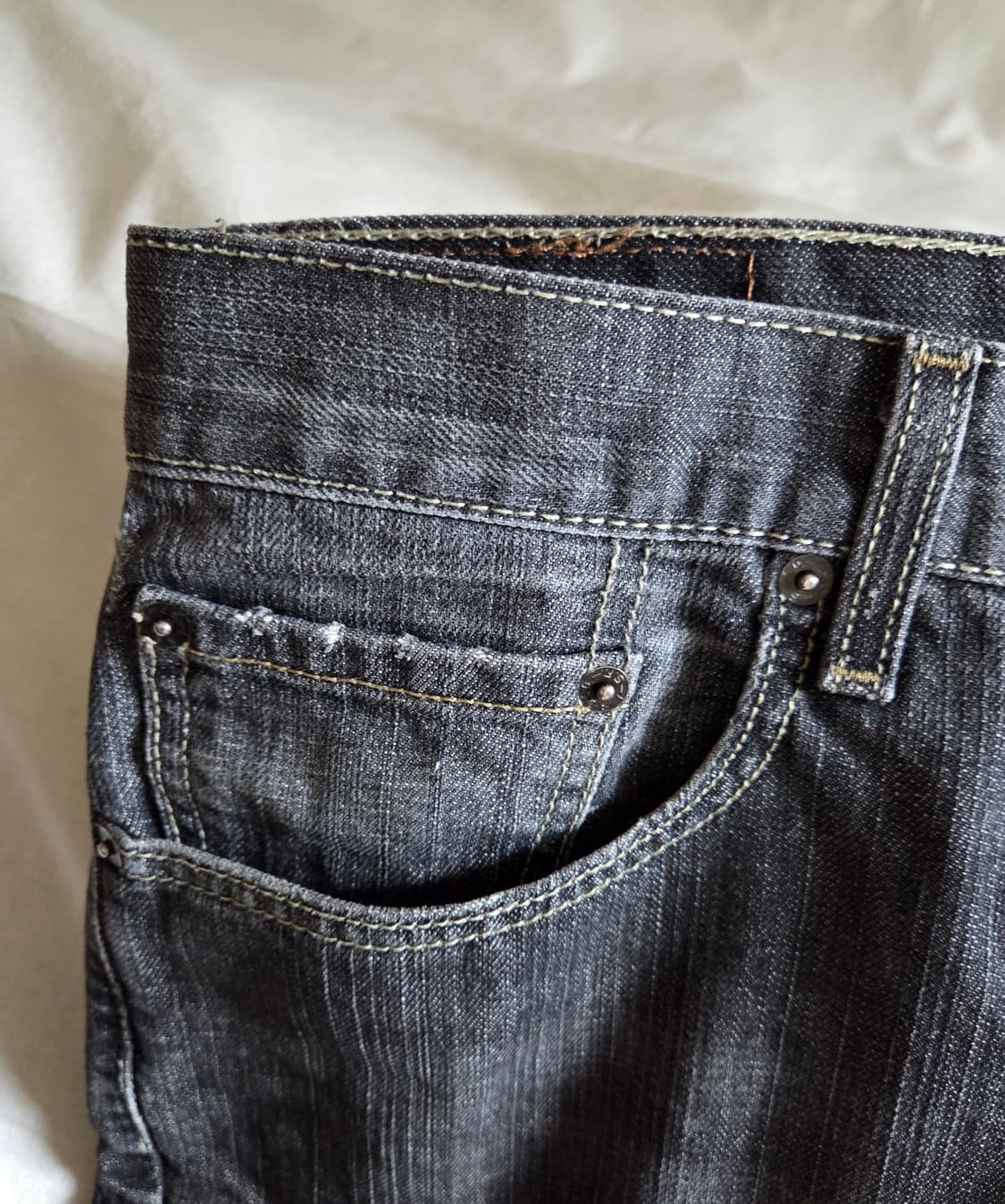 00s 리바이스 569 워싱 데님 팬츠 블랙 36x30 상품이미지4