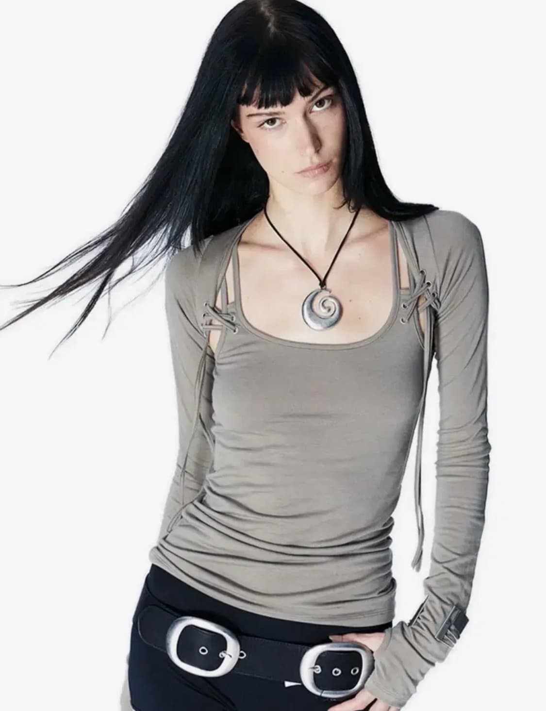 2000아카이브 아일렛 볼레로 셋업 토프 상품이미지1