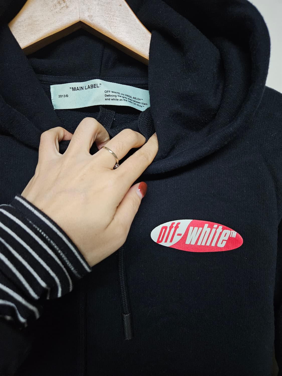 오프화이트 남성후드집업M  상품이미지7
