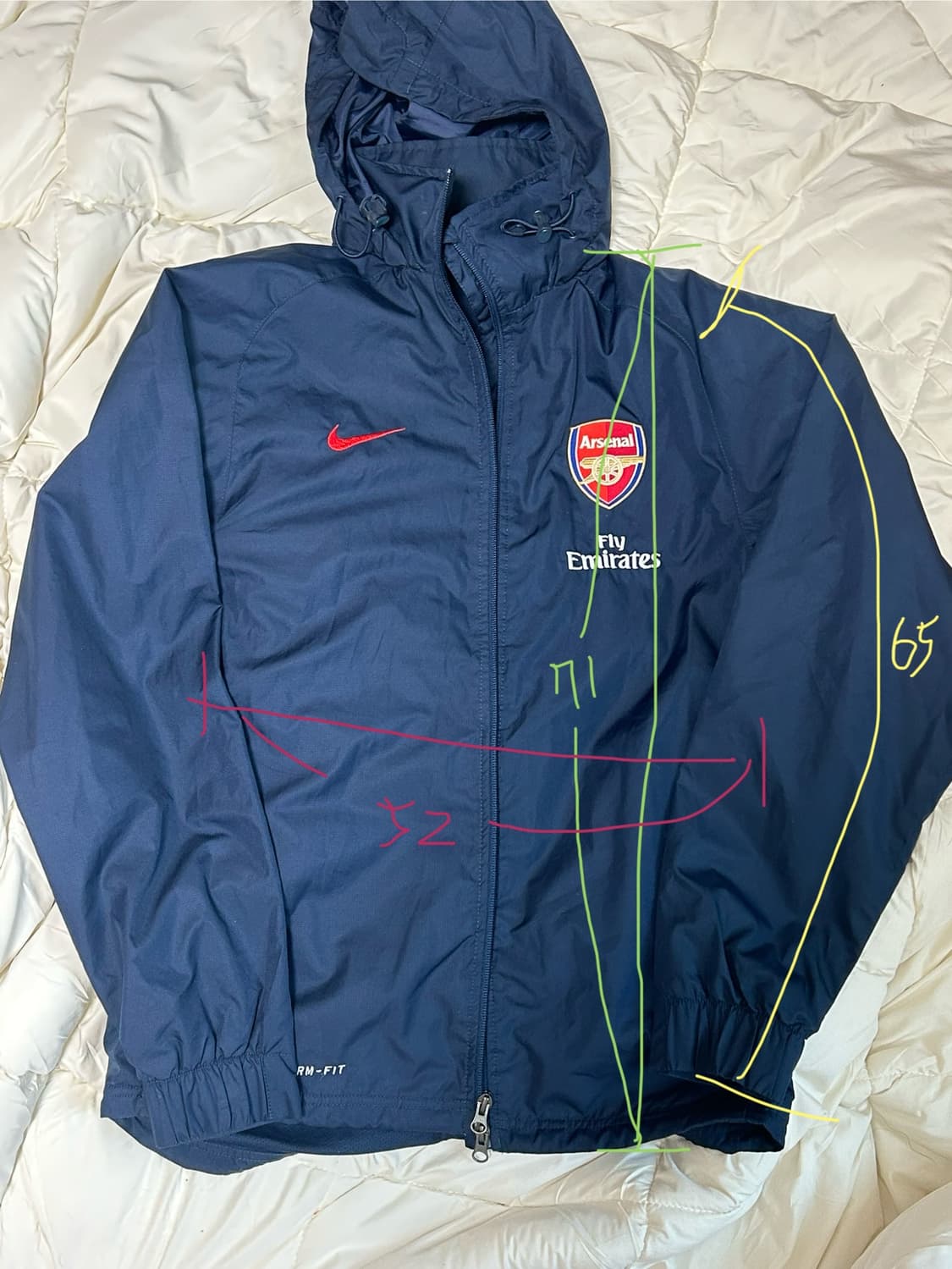 나이키 아스날 투웨이 바람막이 상품이미지7